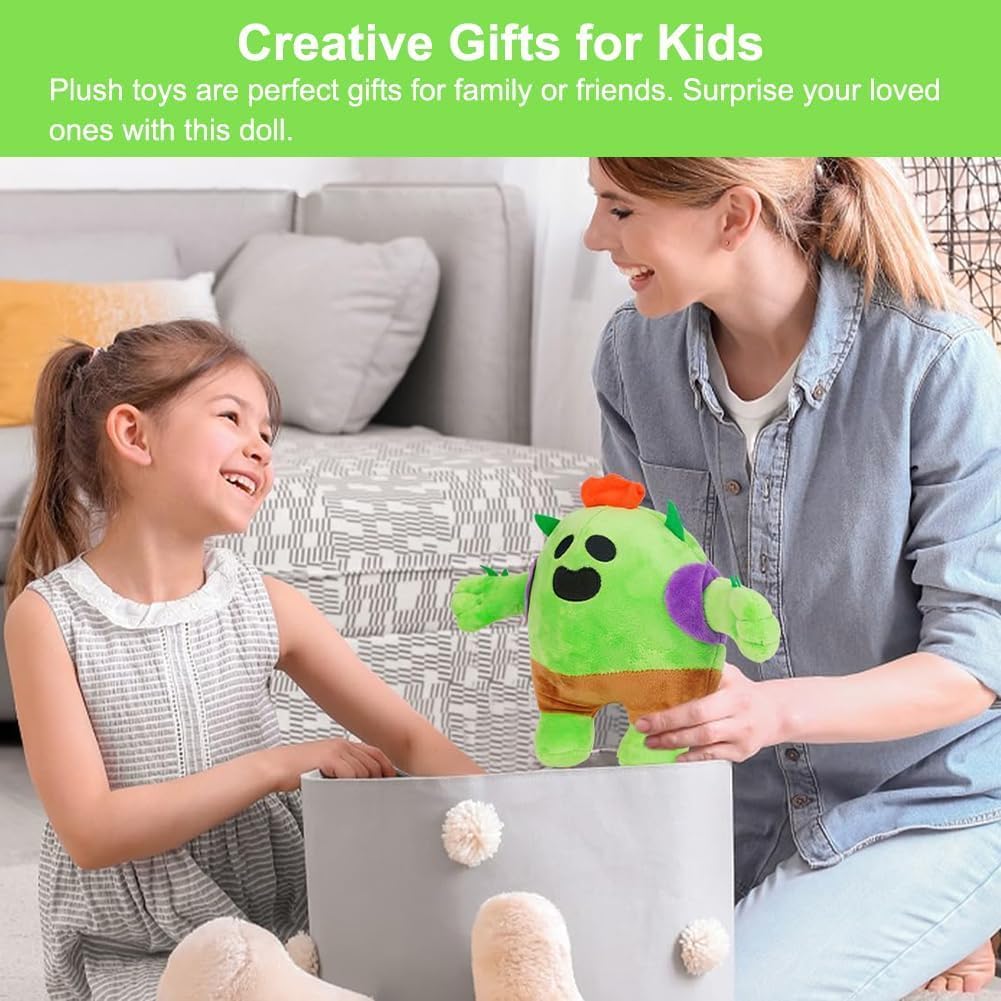 Brawl-Stars Plüschtier, 20cm Brawl-Stars Kuscheltiere Cactus Kuscheltiere Plüschtier Kaktus Grün Kaktus Kuscheltier, Kaktus Figuren Kaktus Plüsch Kaktus Puppe Stofftier Cactus Puppe für Fans Kinder - Image 4