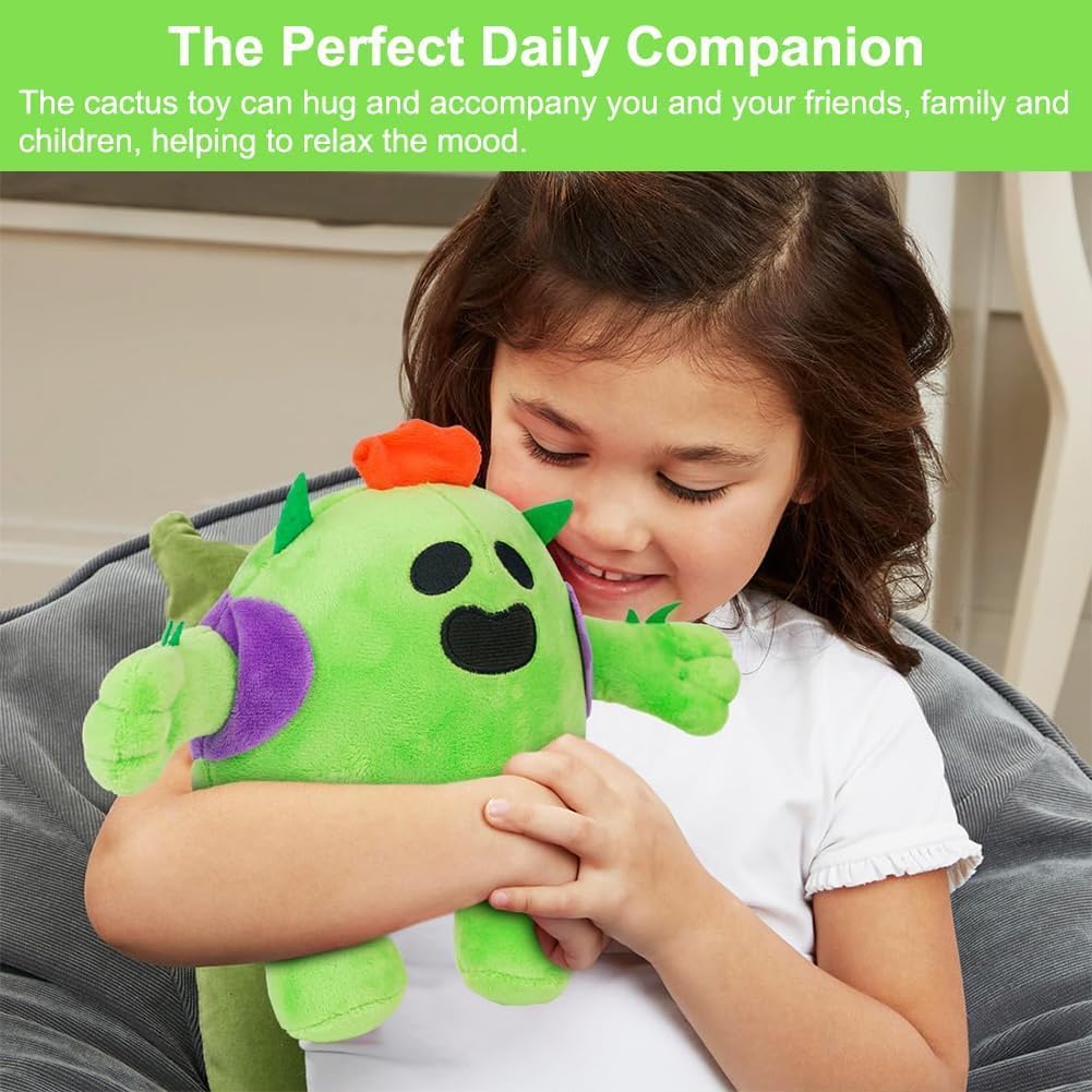 Brawl-Stars Plüschtier, 20cm Brawl-Stars Kuscheltiere Cactus Kuscheltiere Plüschtier Kaktus Grün Kaktus Kuscheltier, Kaktus Figuren Kaktus Plüsch Kaktus Puppe Stofftier Cactus Puppe für Fans Kinder - Image 5