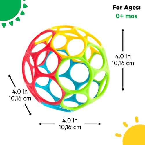 Bright Starts Easy-Grasp Oball Bundle Geschenk-Set - Grasp the Day, Ball und Rasselspielzeug 2er-Pack, BPA-frei, Unisex, Newborn+ - Image 2