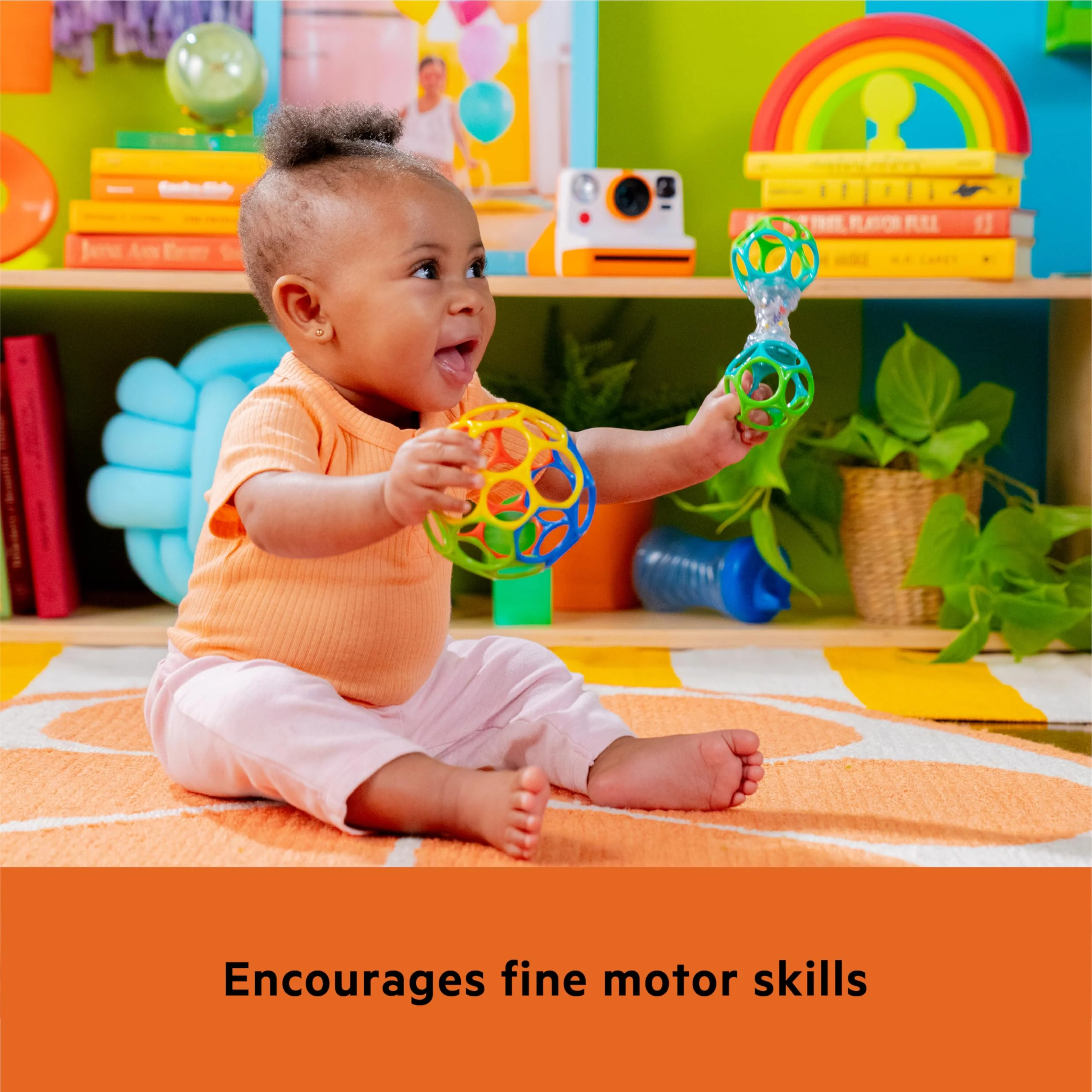 Bright Starts Easy-Grasp Oball Bundle Geschenk-Set - Grasp the Day, Ball und Rasselspielzeug 2er-Pack, BPA-frei, Unisex, Newborn+ - Image 8