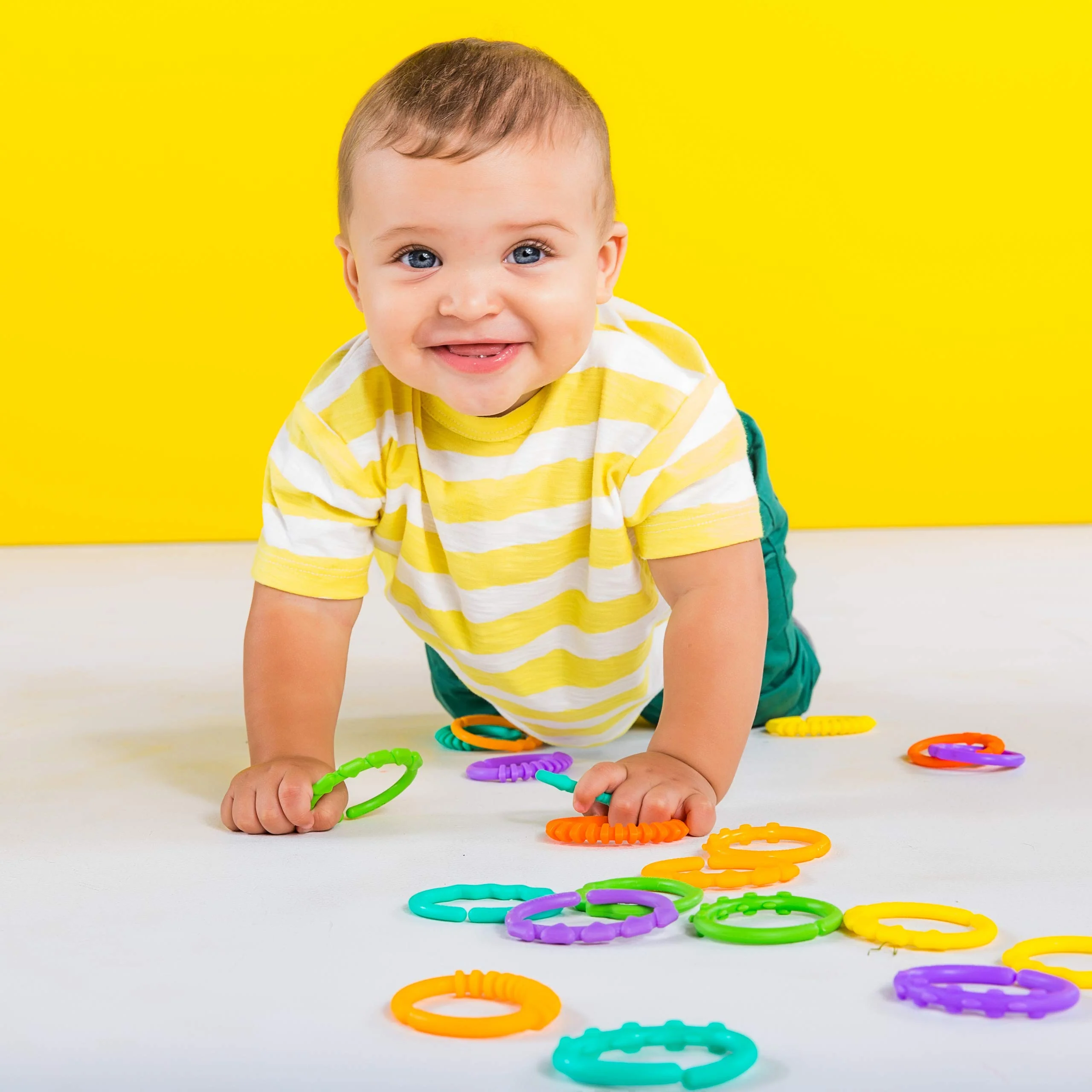 Bright Starts, Oball, Kinderwagenkette Verbindungsglieder, Lots of Links, biegbar, einfach zu befestigen, leichte Reinigung, perfekt für unterwegs - Image 4