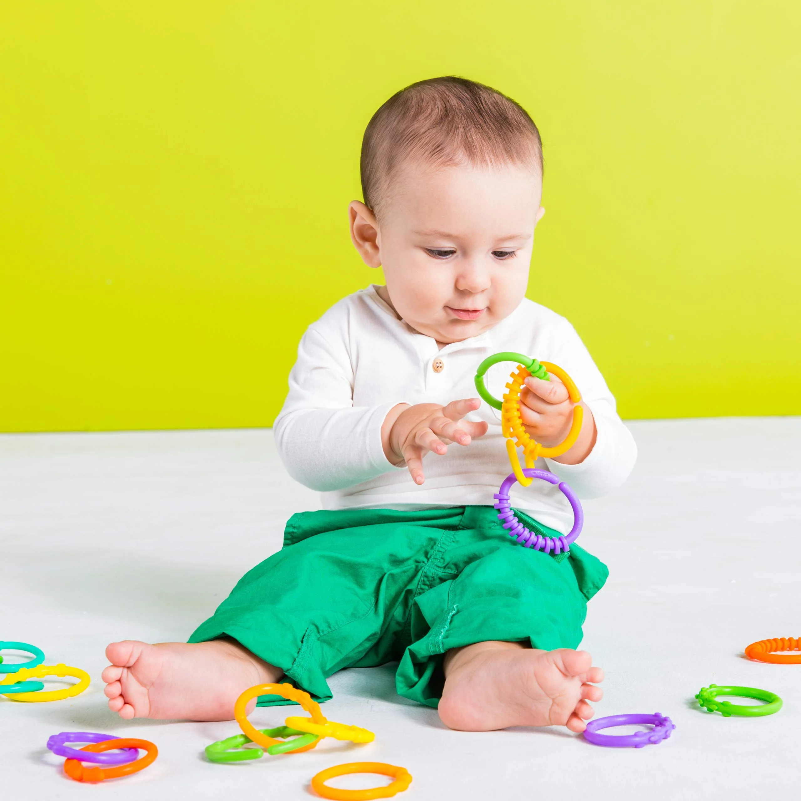 Bright Starts, Oball, Kinderwagenkette Verbindungsglieder, Lots of Links, biegbar, einfach zu befestigen, leichte Reinigung, perfekt für unterwegs - Image 5