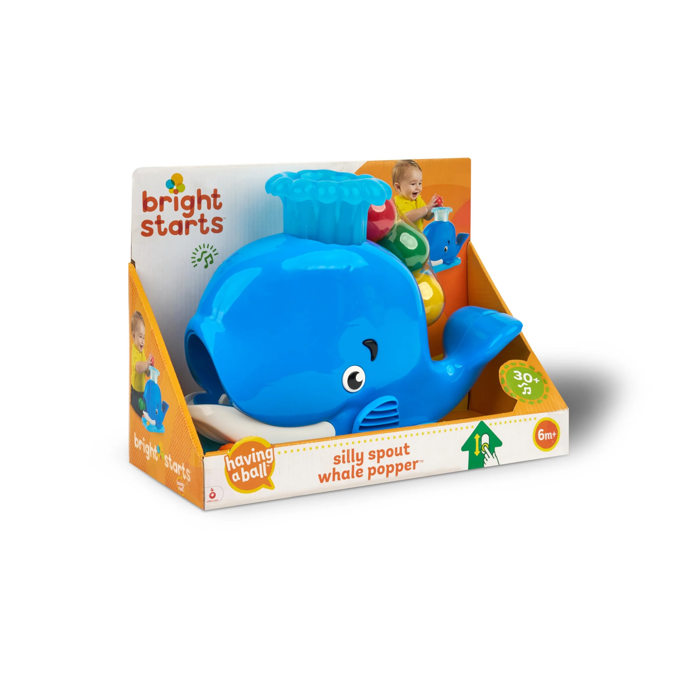 Bright Starts Silly Spout Whale Popper Ballspielzeug mit Musik Lichtern und 3 bunten Bällen, Mehrfarbig - Image 2