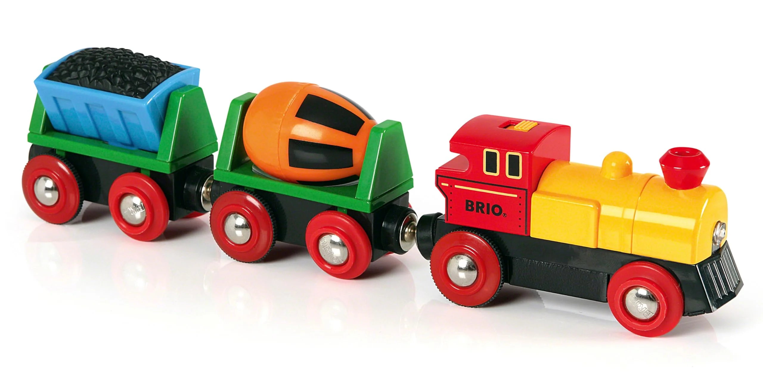 BRIO World 33319 Zug mit Batterielok - Mit beweglichem Kohlewaggon und rotierendem Zementmischer - Geeignet für Kinder ab 3 Jahren - Image 6
