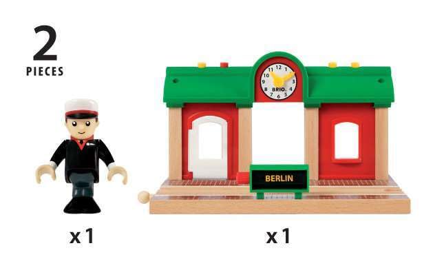 BRIO World 33578 Sprechender Bahnhof Eisenbahn Zubehör mit Aufnahmefunktion - Kleinkinderspielzeug empfohlen ab 3 Jahren - Image 3