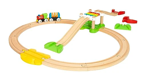 BRIO World 33727 Mein erstes Bahn Spiel Set - Zug mit Waggon, Schienen & Hängebrücke für Kleinkinder Einsteiger-Set empfohlen ab 18 Monaten - Image 3