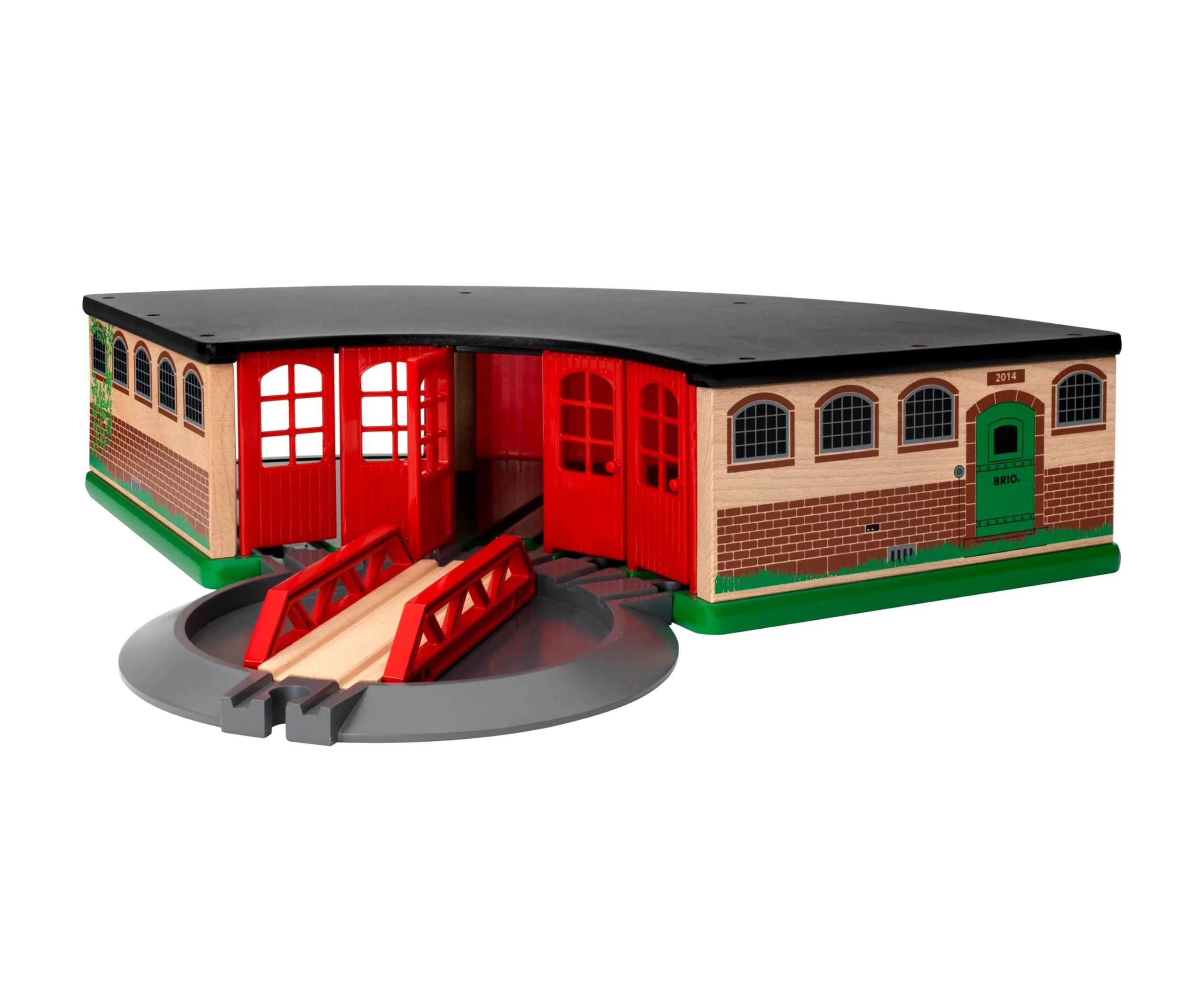 BRIO World 33736 Großer Ringlokschuppen mit Drehscheibe - Zubehör Holzeisenbahn - Kleinkinderspielzeug empfohlen ab 3 Jahren - Image 4