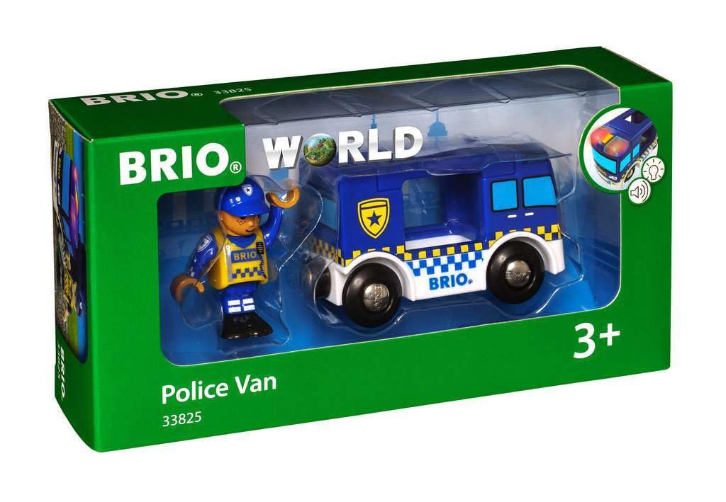 BRIO World - 33825 - Polizeiwagen mit Licht und Sound - Spielzeugzug für Kinder ab 3 Jahren - Image 2