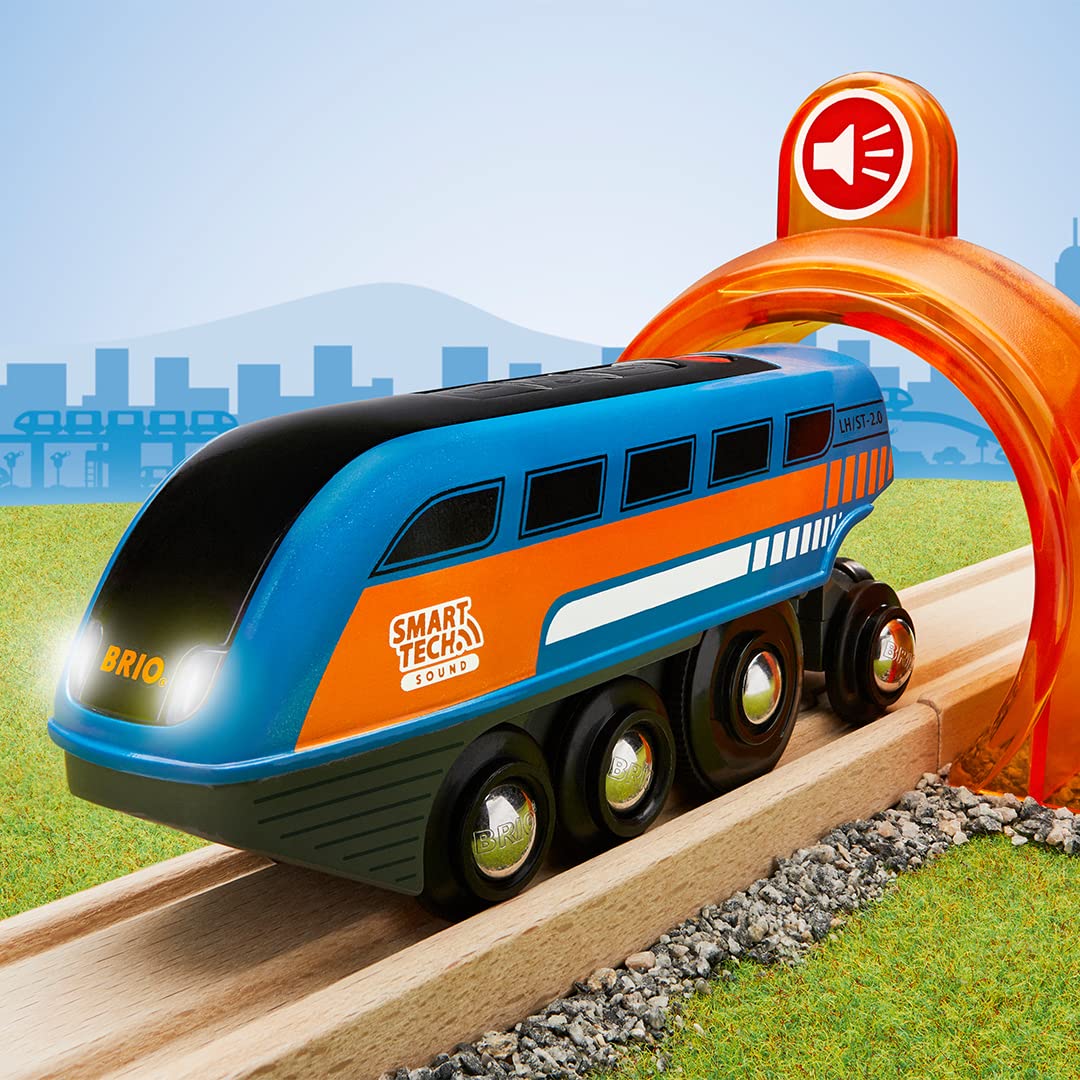 BRIO World 33971 Smart Tech Sound Lok mit Aufnahmefunktion - Elektrischer Zug mit Tunnel - Interaktives Spielzeug empfohlen ab 3 Jahren - Image 2