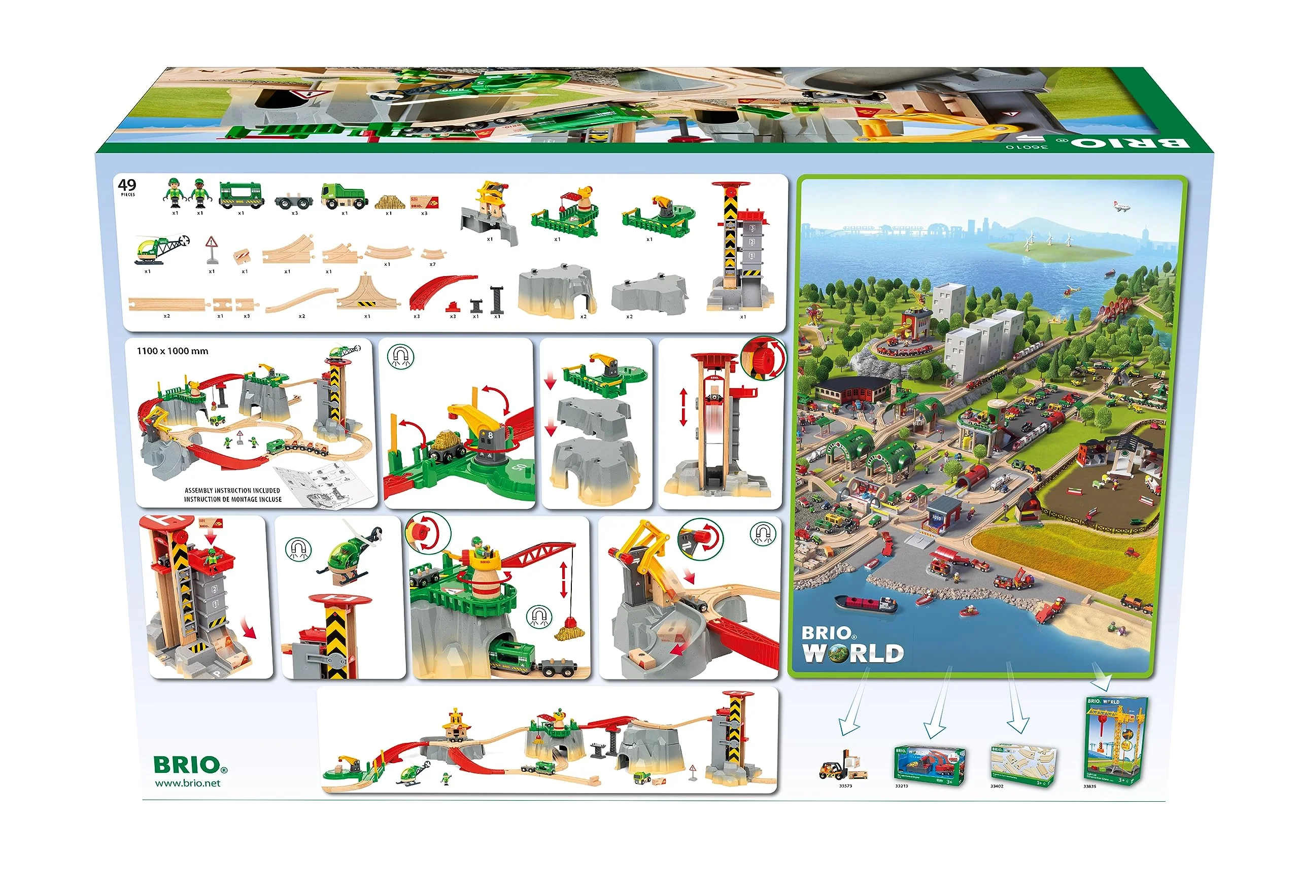 BRIO World 36010 Gebirgs-Frachten Set Deluxe - Eisenbahn-Spaß auf Mehreren Ebenen mit viel Zubehör - Viele Spielmöglichkeiten durch frei kombinierbare Elemente - Empfohlen für Kinder ab 3 Jahren - Image 10