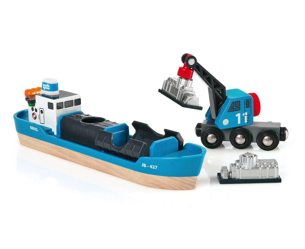 BRIO World - Containerschiff mit Kranwagen - Image 3