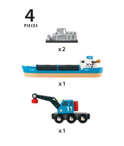 BRIO World - Containerschiff mit Kranwagen - Image 4