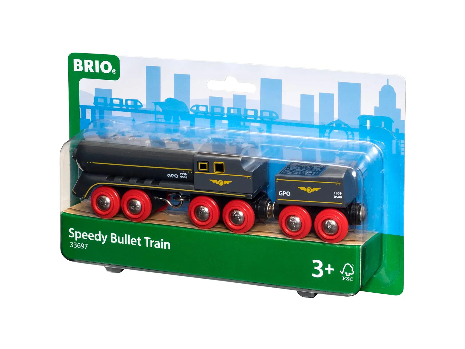 BRIO World - Schwarzer Kugelblitz mit Kohlentender