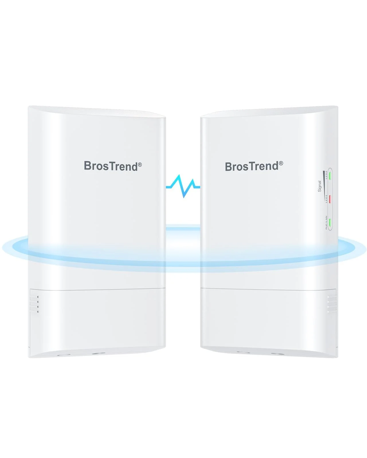 BrosTrend 5GHz 867Mbit/s WLAN Bridge Outdoor CPE, 1KM Langstrecken WiFi Bridge Point-to-Point, Plug & Play WLAN LAN Bridge mit Passiver PoE Adapter, IP65 Richtantenne LAN Brücke für PTP/PTMP, 2-Pack - Image 3