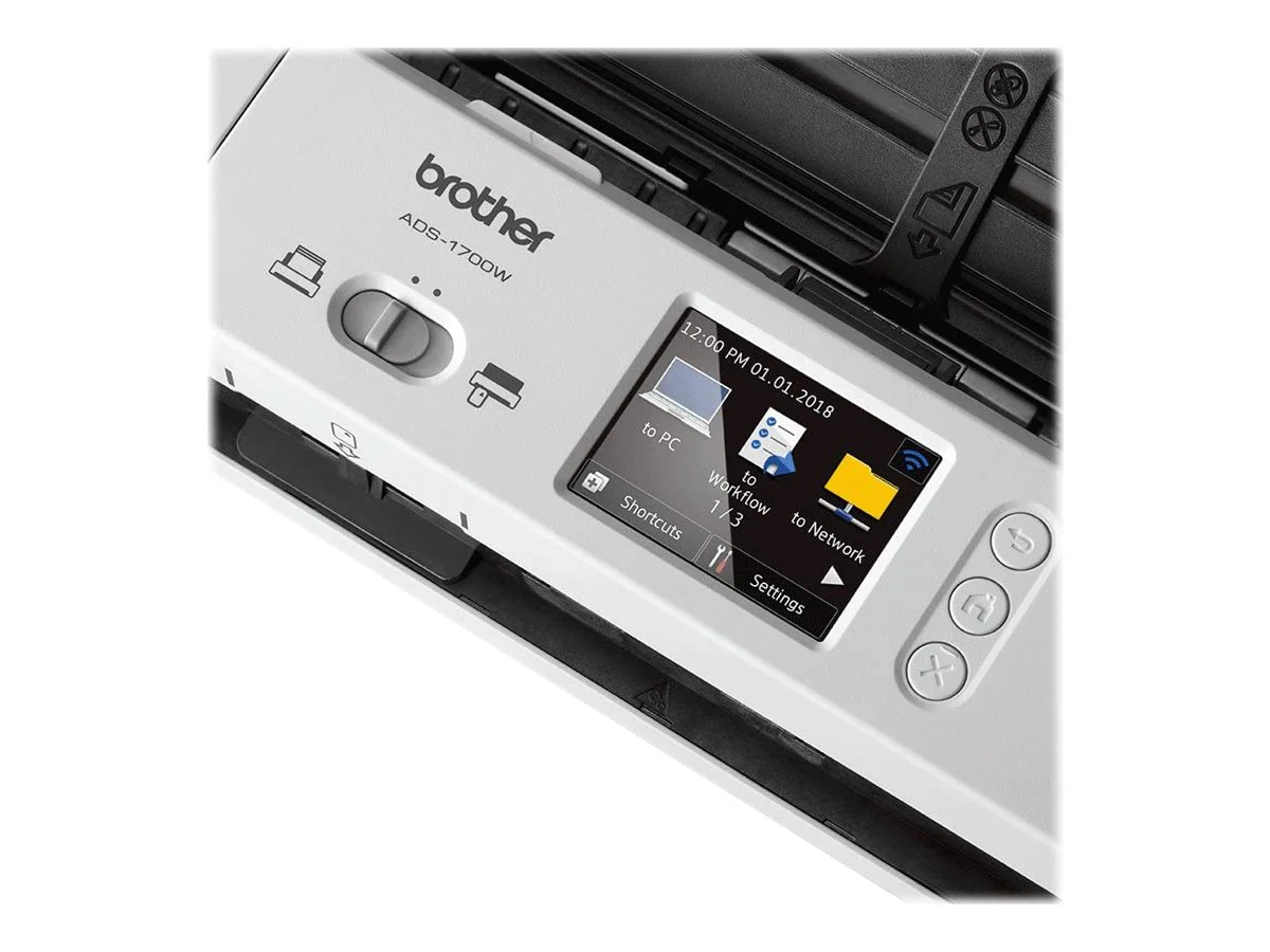 Brother ADS-1700W Kompakter und intelligenter Dokumentenscanner | Dokumentenzuführung | Automatisches Scannen | Wi-Fi/Wi-Fi Direct, Weiß/Schwarz - Image 5