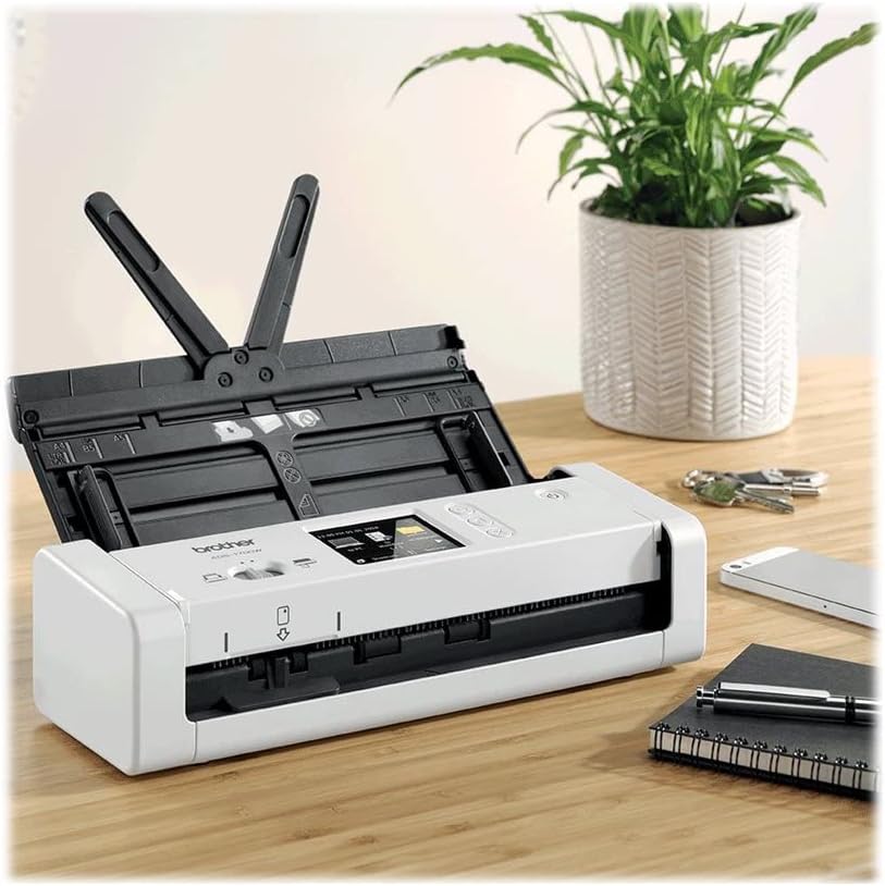 Brother ADS-1700W Kompakter und intelligenter Dokumentenscanner | Dokumentenzuführung | Automatisches Scannen | Wi-Fi/Wi-Fi Direct, Weiß/Schwarz - Image 9