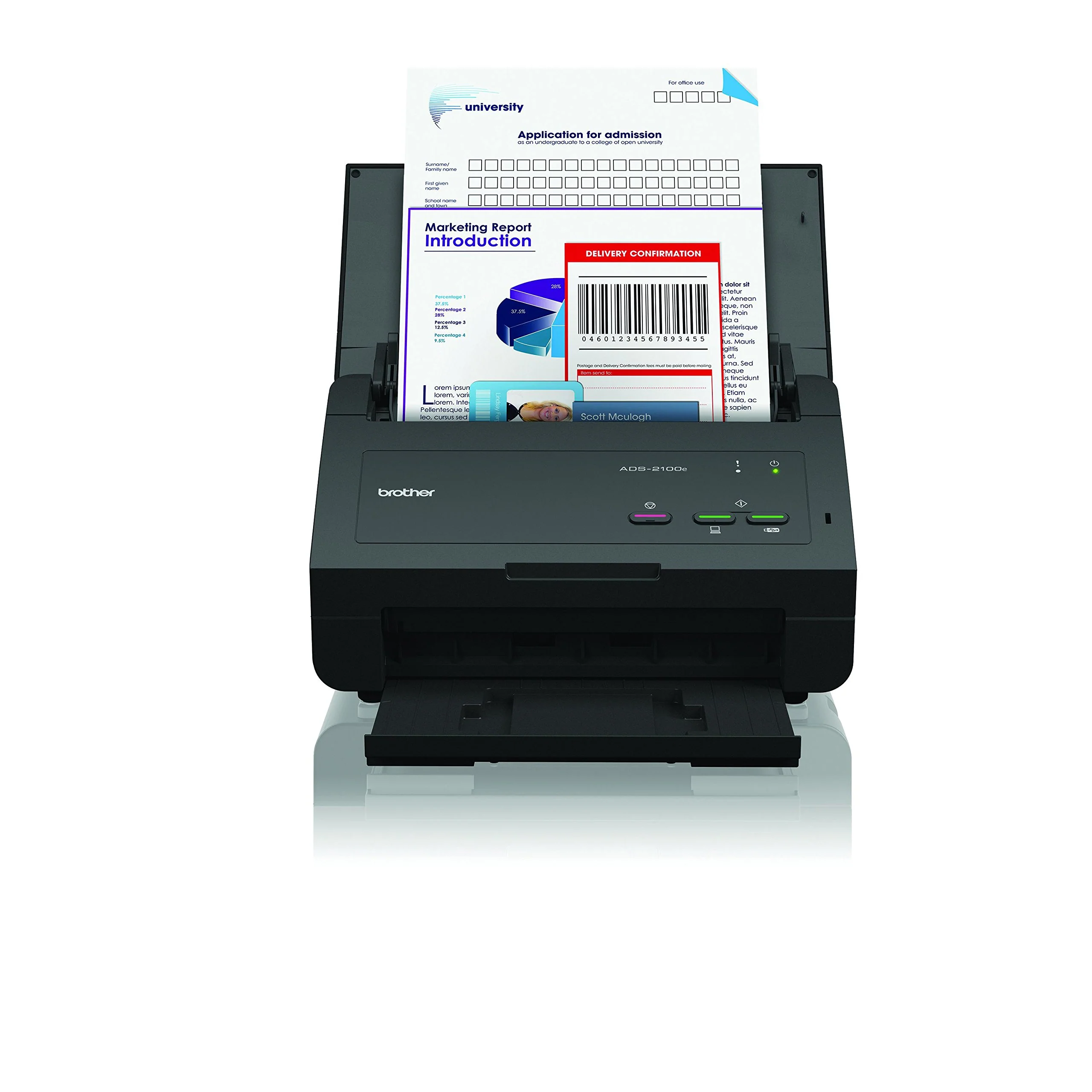 Brother ADS-2100E ADF Kompakter Dokumentenscanner (mit USB host) - Image 2