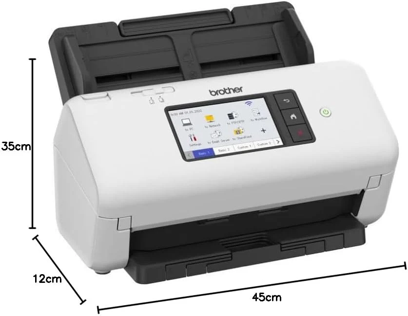 Brother ADS-4700W, Professioneller Dokumentenscanner mit USB, LAN und WLAN, Duplex Scan, Touchscreen, ADS4700WRE1, Weiß - Image 5