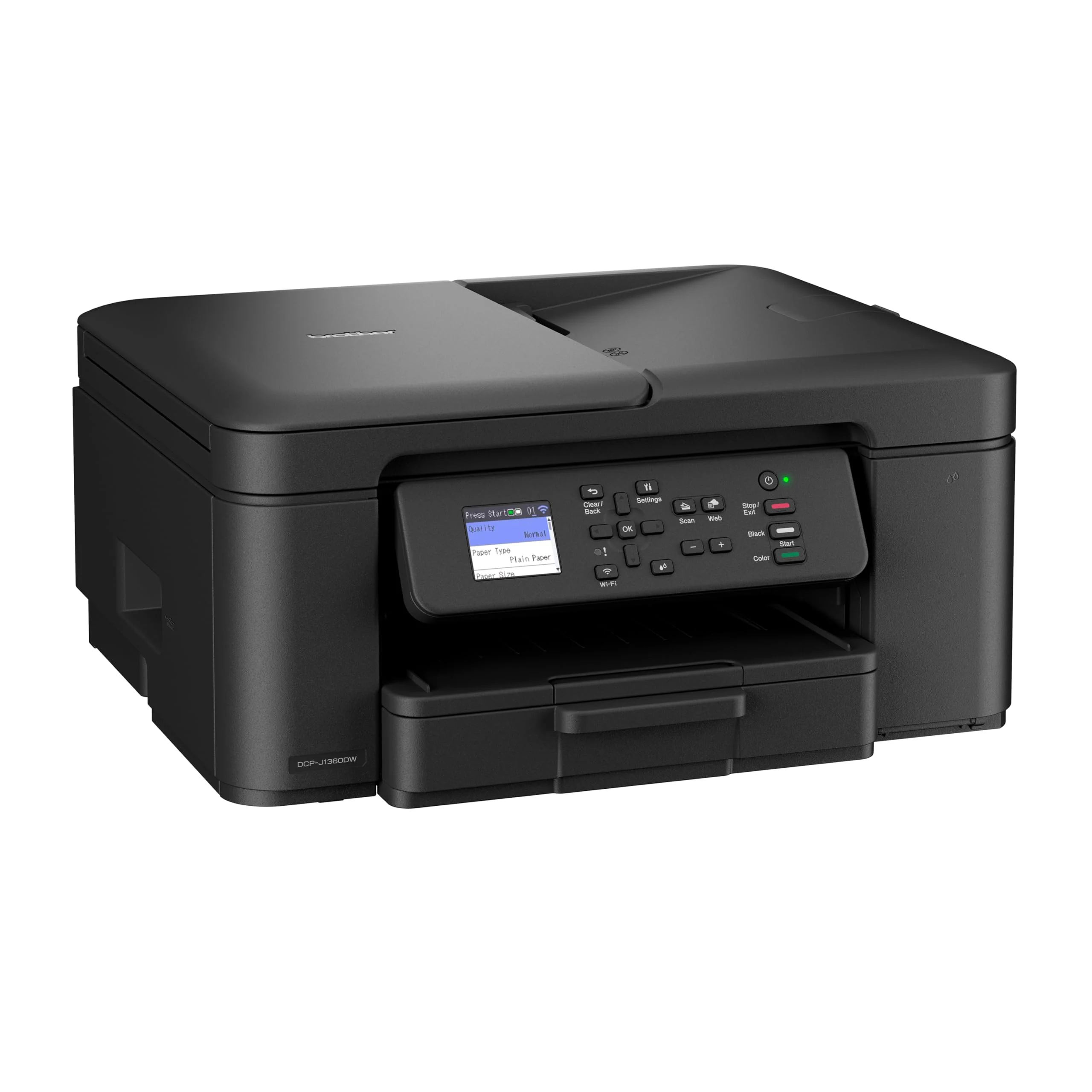Brother DCP-J1360DW A4 Kabelloser Tintenstrahldrucker | All-in-One (Drucken/Kopieren/Scannen) | WLAN/USB 2.0 | A4 | Duplexdruck | Fotos | Inklusiv Tinte | UK-Stecker - Image 2