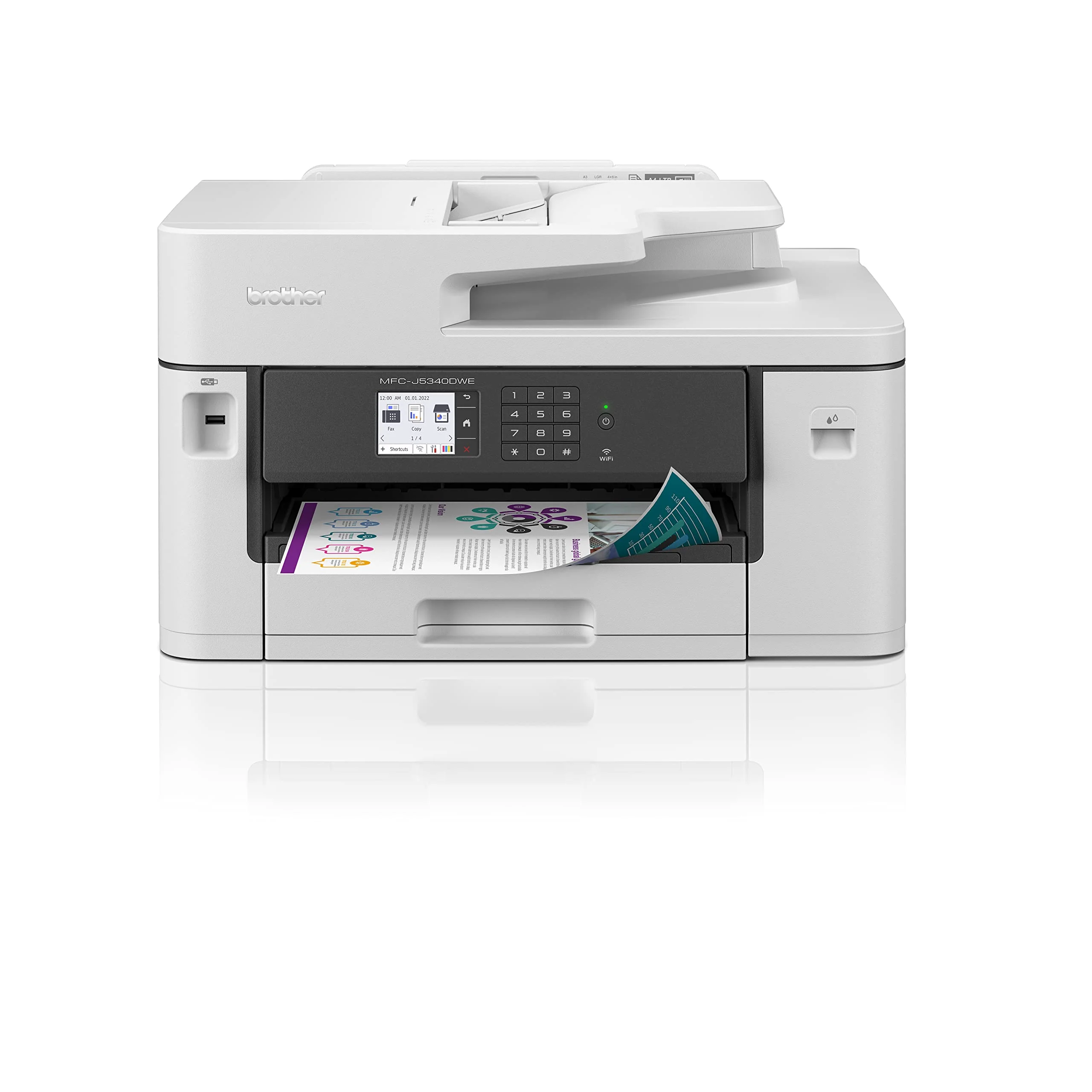 Brother MFC-J5340DWE EcoPro 4-in-1 Farbtintenstrahl-Multifunktionsgerät (250 Blatt Papierkassette, Drucker, Scanner, Kopierer, Fax) - Image 6