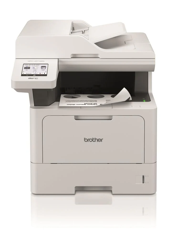 Brother MFC-L5710DN 4-in-1 Mulifunktionsdrucker schwarz weiß (A4, 48 Seiten/Min., 1.200x1.200 DPI, LAN, Duplex-ADF, 250 Blatt Papierkassette) weiß/grau - Image 5