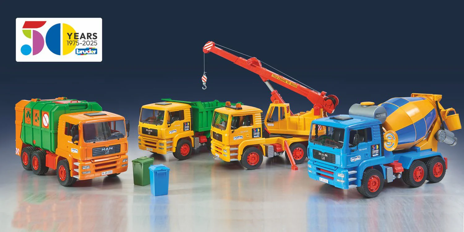 bruder 01063 - 50 Jahre Sonderedition MAN TGA Betonmisch LKW - 1:16 Fahrzeuge, Betonmischer, Lastwagen, Mischwagen, Baufahrzeug - Image 8
