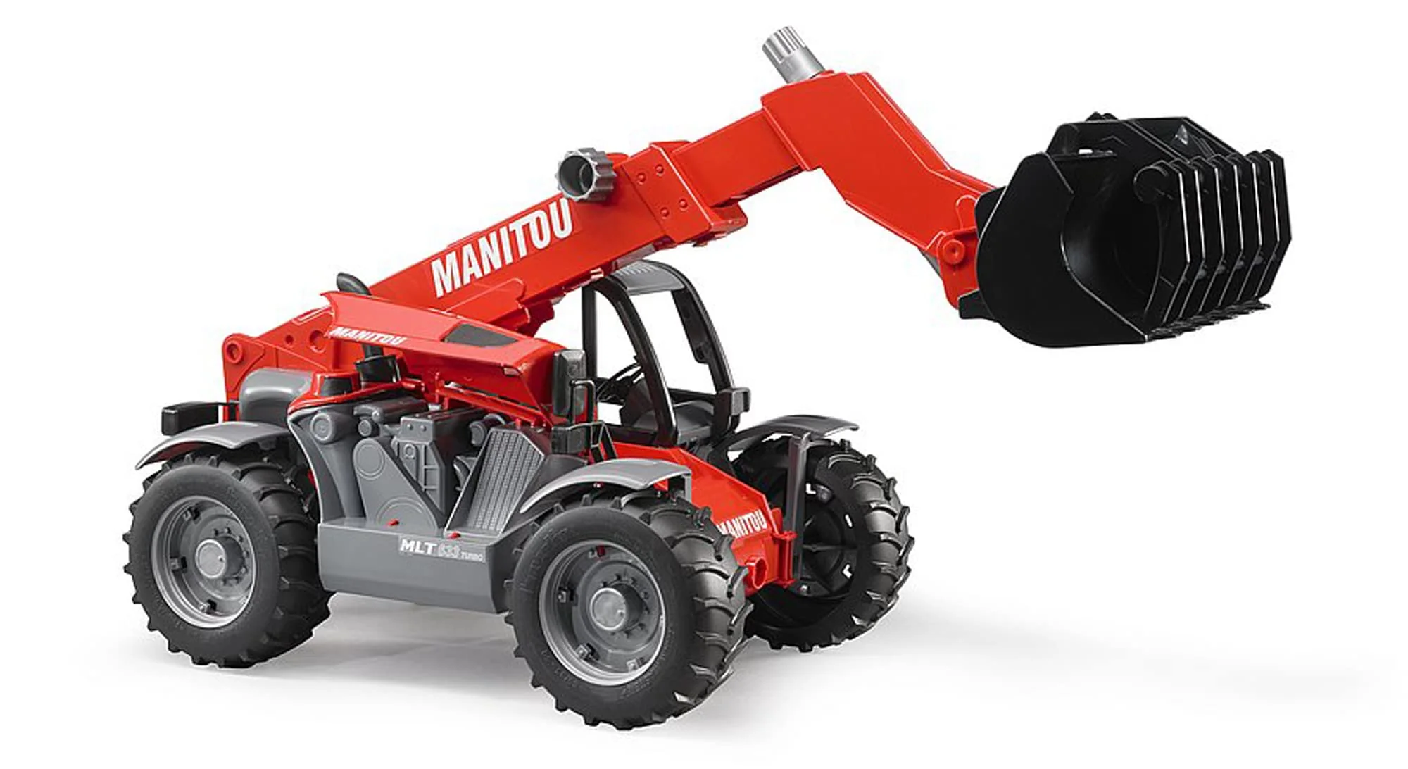 bruder 02125 - Manitou Teleskoplader MLT 633 - 1:16 Fahrzeuge, Baufahrzeug, Baumaschine, Stapler, Radlader, Spielzeug - Image 4