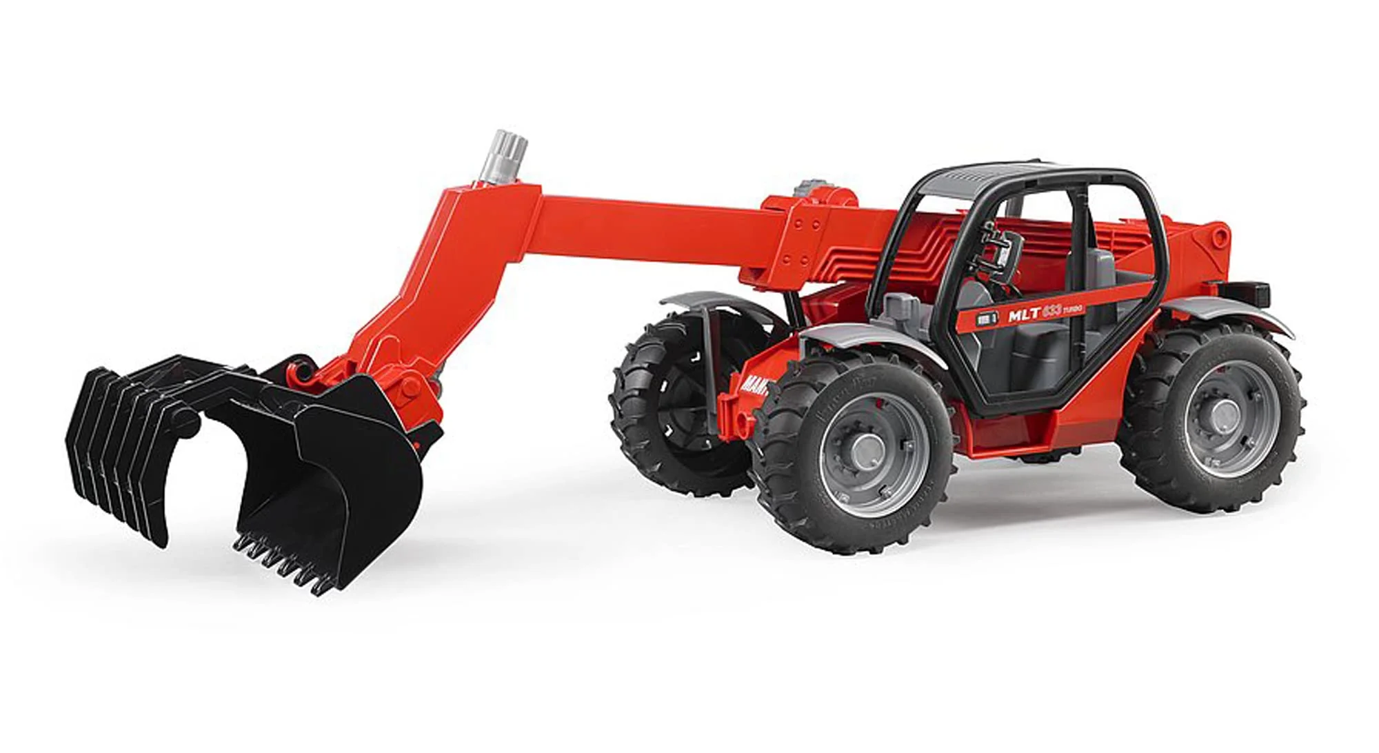 bruder 02125 - Manitou Teleskoplader MLT 633 - 1:16 Fahrzeuge, Baufahrzeug, Baumaschine, Stapler, Radlader, Spielzeug - Image 5