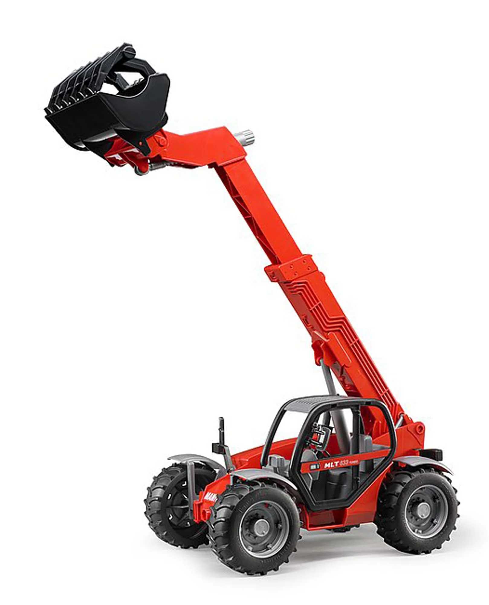 bruder 02125 - Manitou Teleskoplader MLT 633 - 1:16 Fahrzeuge, Baufahrzeug, Baumaschine, Stapler, Radlader, Spielzeug - Image 6