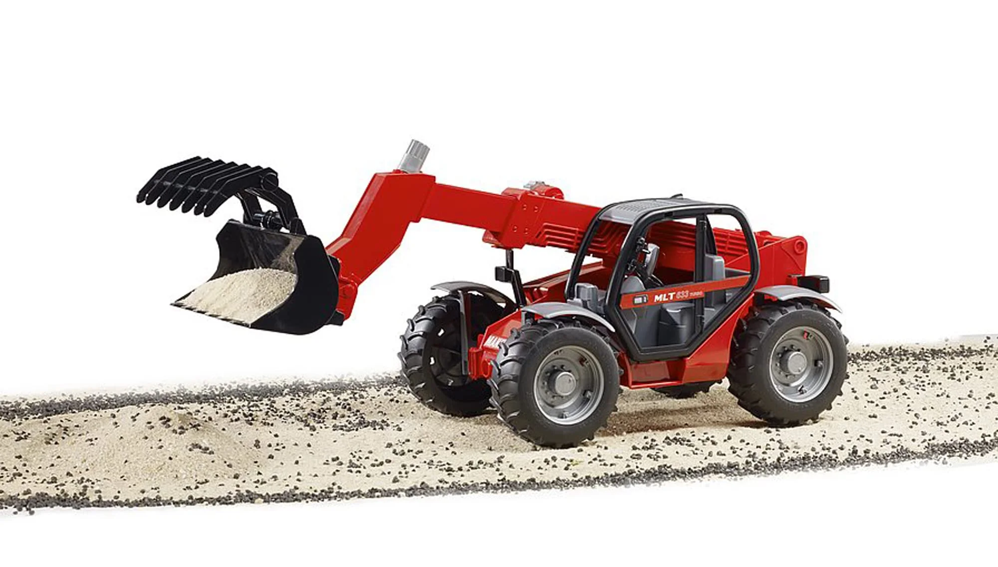 bruder 02125 - Manitou Teleskoplader MLT 633 - 1:16 Fahrzeuge, Baufahrzeug, Baumaschine, Stapler, Radlader, Spielzeug - Image 8
