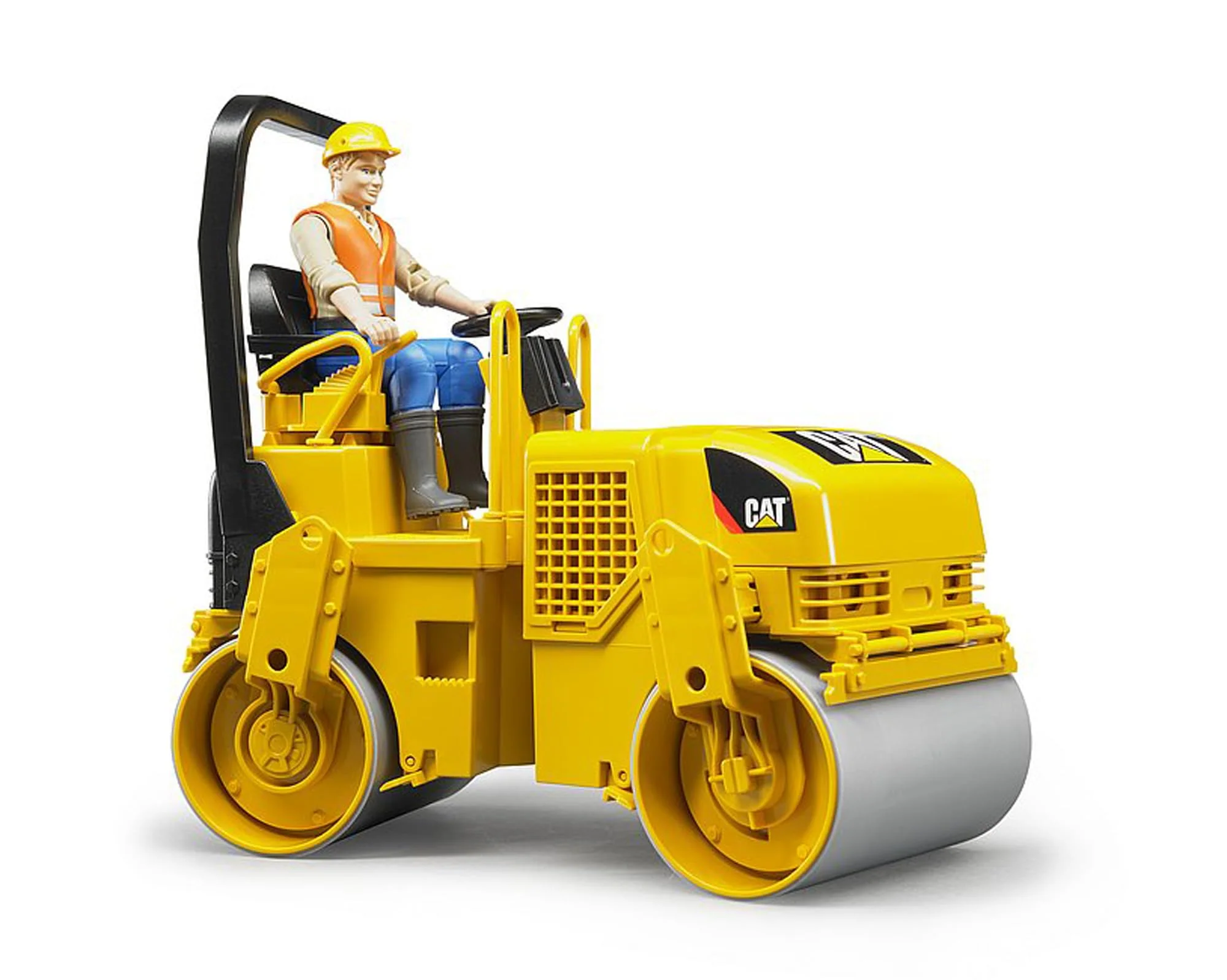 bruder 02433 - Cat Tandem-Vibrationswalze - 1:16 Fahrzeuge, Baufahrzeug, Baustelle, Baumaschine, Straßenwalze - Image 2