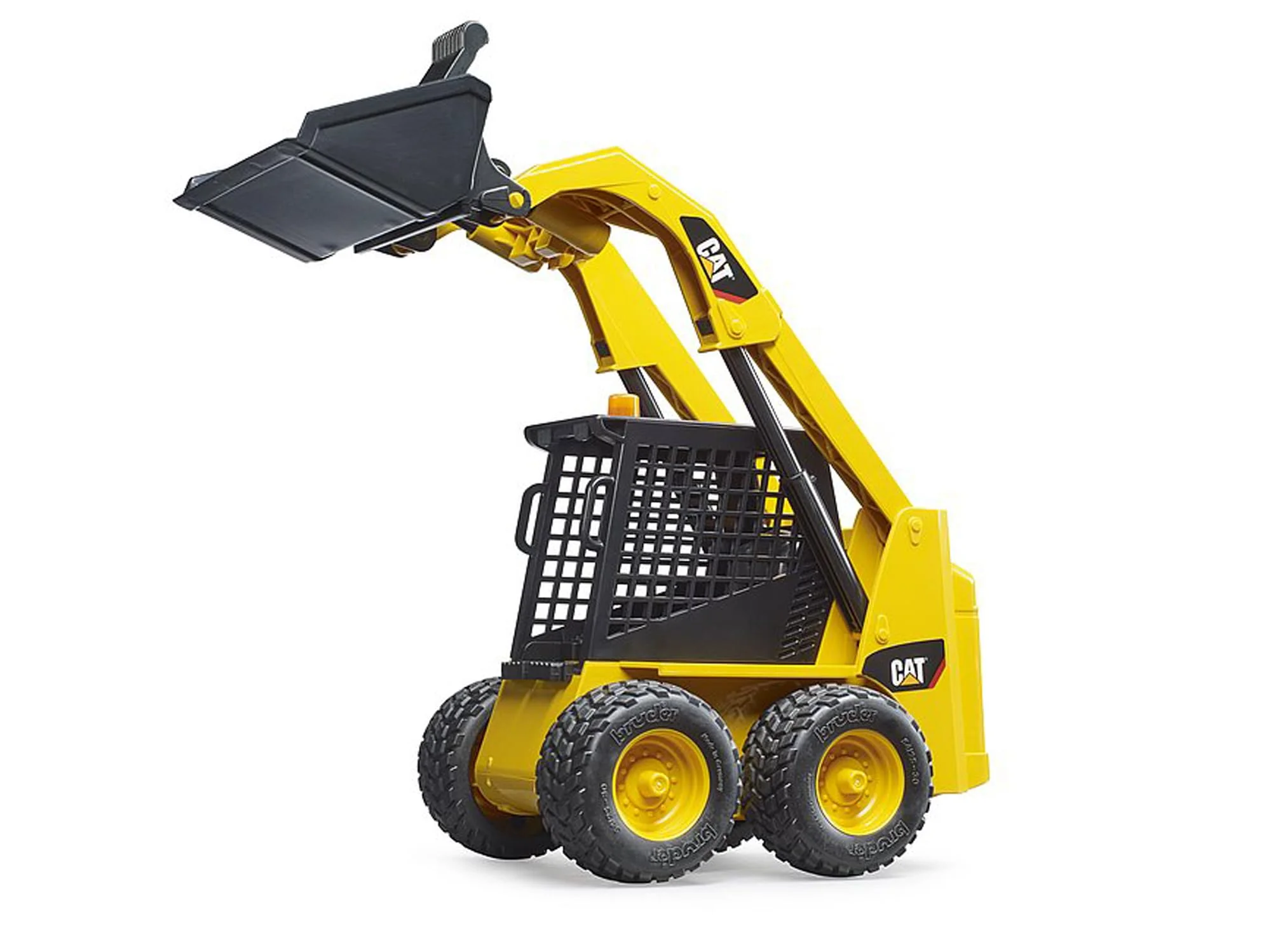 bruder 02481 - Cat Kompaktlader - 1:16 Fahrzeug, Frontschaufel, Baustelle, Baufahrzeug, Baumaschine, Spielzeug, Schwarz / Gelb - Image 3