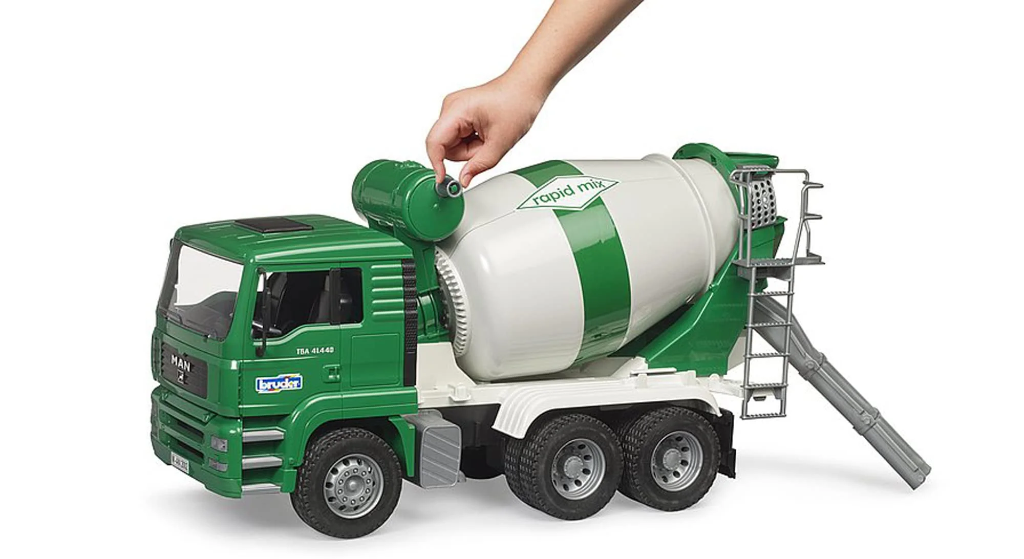 bruder 02739 - Man TGA Betonmischer - 1:16 Fahrzeuge, Betonmisch LKW, Lastwagen, Transporter, Mischwagen, Baufahrzeug - Image 3