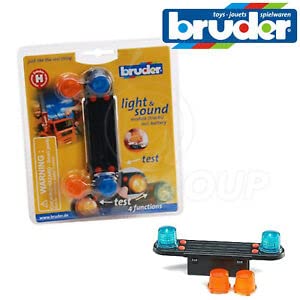 bruder 02801 - Zubehör Light & Sound Modul Trucks mit 4 Funktionen, Batterien - 1:16 Motorengeräusch Polizei-Sirene Feuerwehr Rettungsdienst LKW Abschlepper Sprinter Müllabfuhr Schneeräumer - Image 3