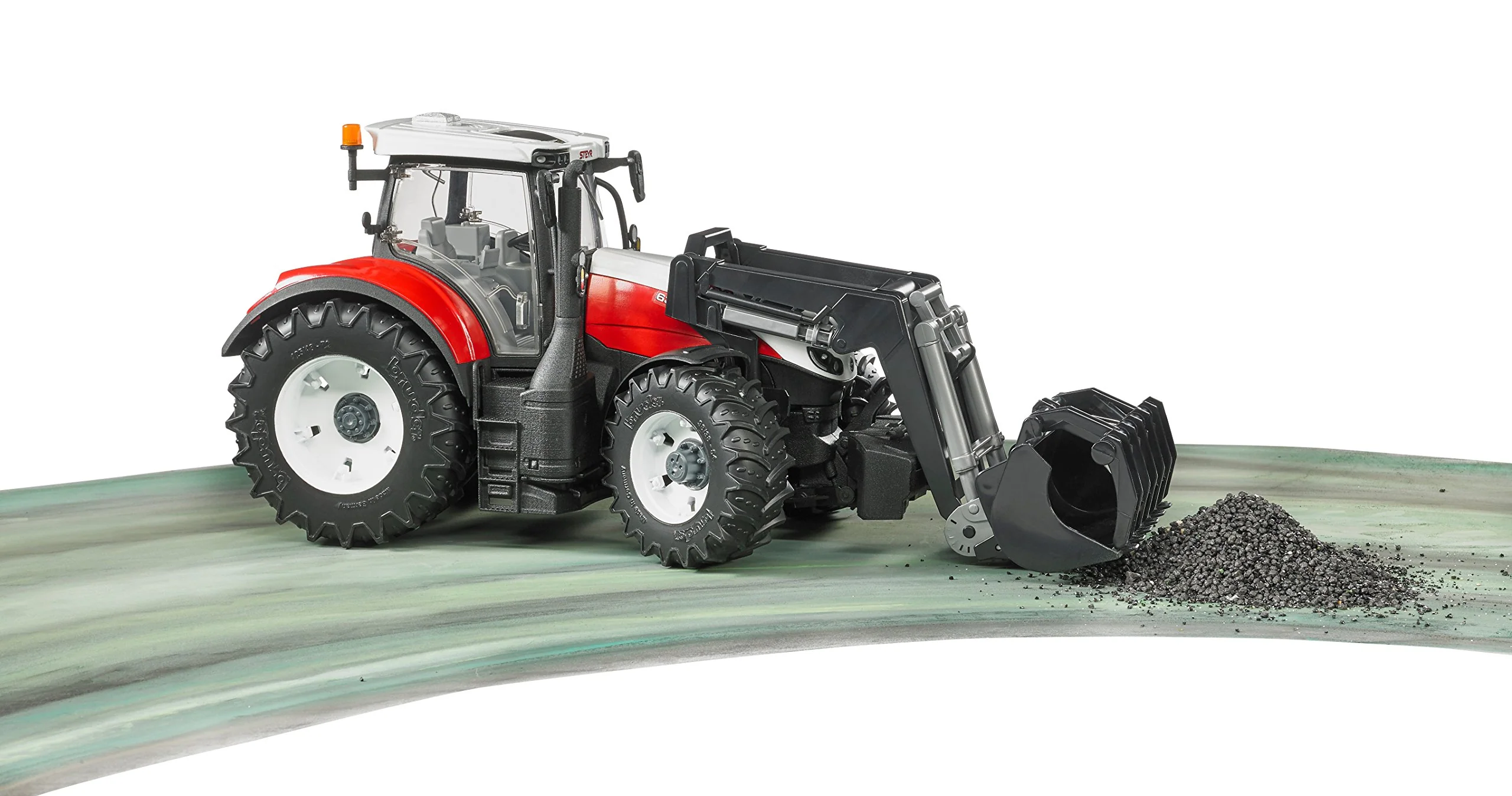 bruder 03181 - Steyr 6300 Terrus CVT mit Frontlader - 1:16 Bauernhof Landwirtschaft Traktor Trecker Schlepper Bulldog bworld Spielzeug Fahrzeug - Image 3