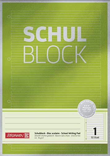 BRUNNEN Schulblock A4 Lin01 50Bl Premium - Image 2