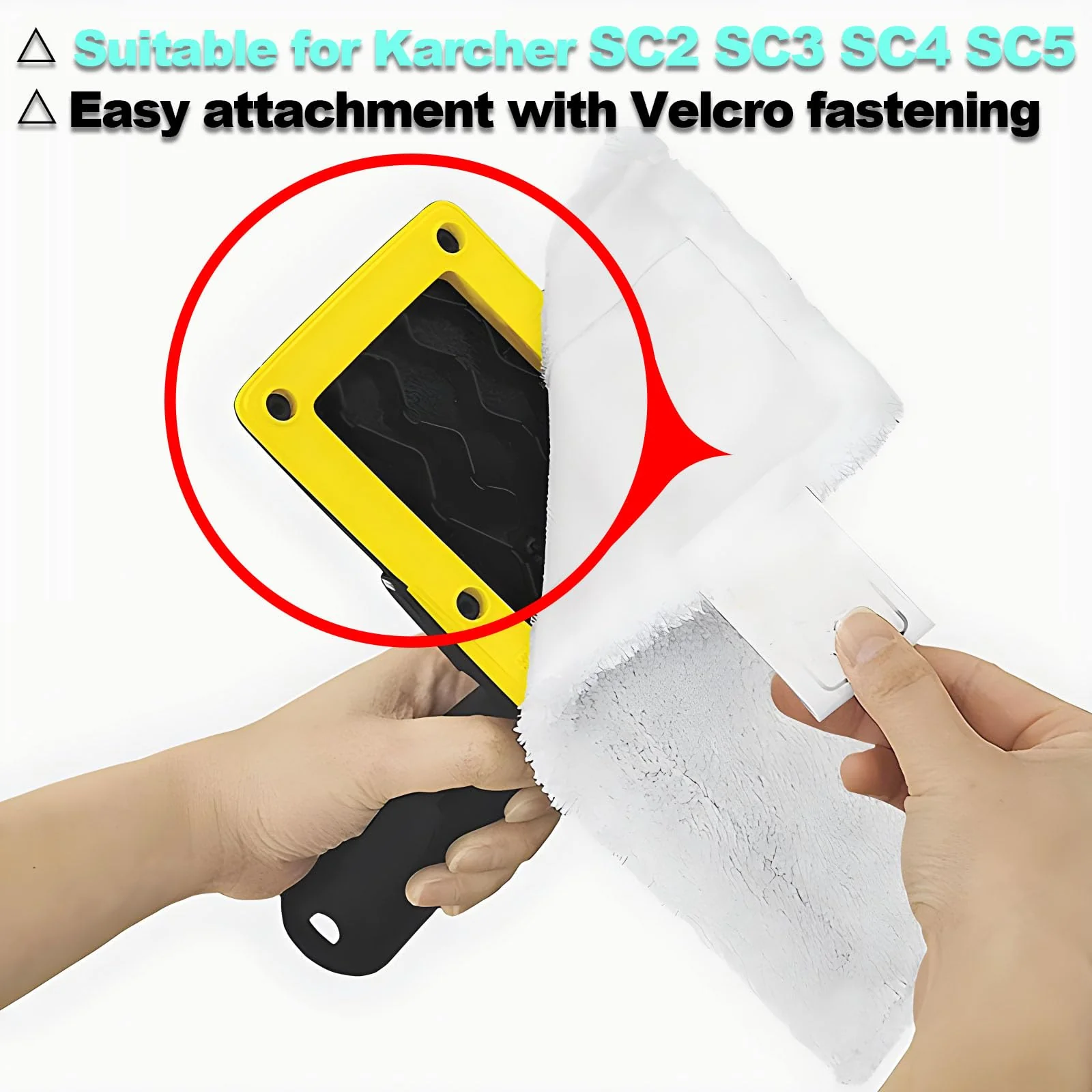 BUCOMTU 10 Stück Mikrofaser-Tuchset Waschbar Microfiber Cloth Kompatibel für Kärcher Dampfreiniger EasyFix SC 2, SC 3, SC 4, SC 5 Zubehör Ersatztücher,5 Bodendüse+5 Handdüse - Image 7