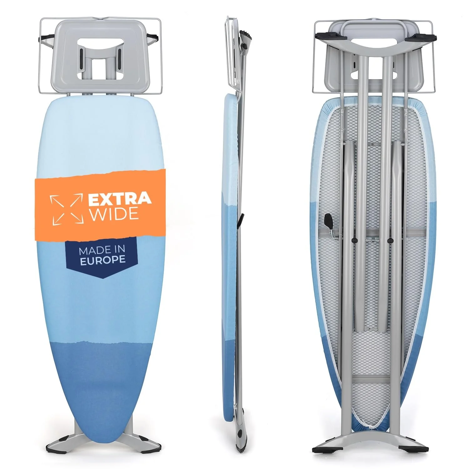 Bügelbrett für dampfbügelstation Ironing Board Groß XXL stabil bügeltisch breit Bügelbretter - 130x50 cm - Image 7