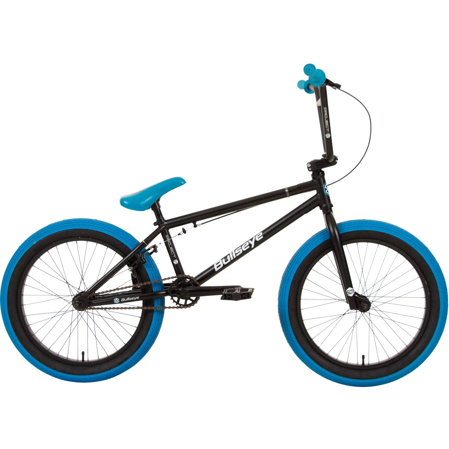 Bullseye Projekt 501 BMX 20 Zoll Park Freestyle Bike Fahrrad (Schwarz/Blau) - Image 6