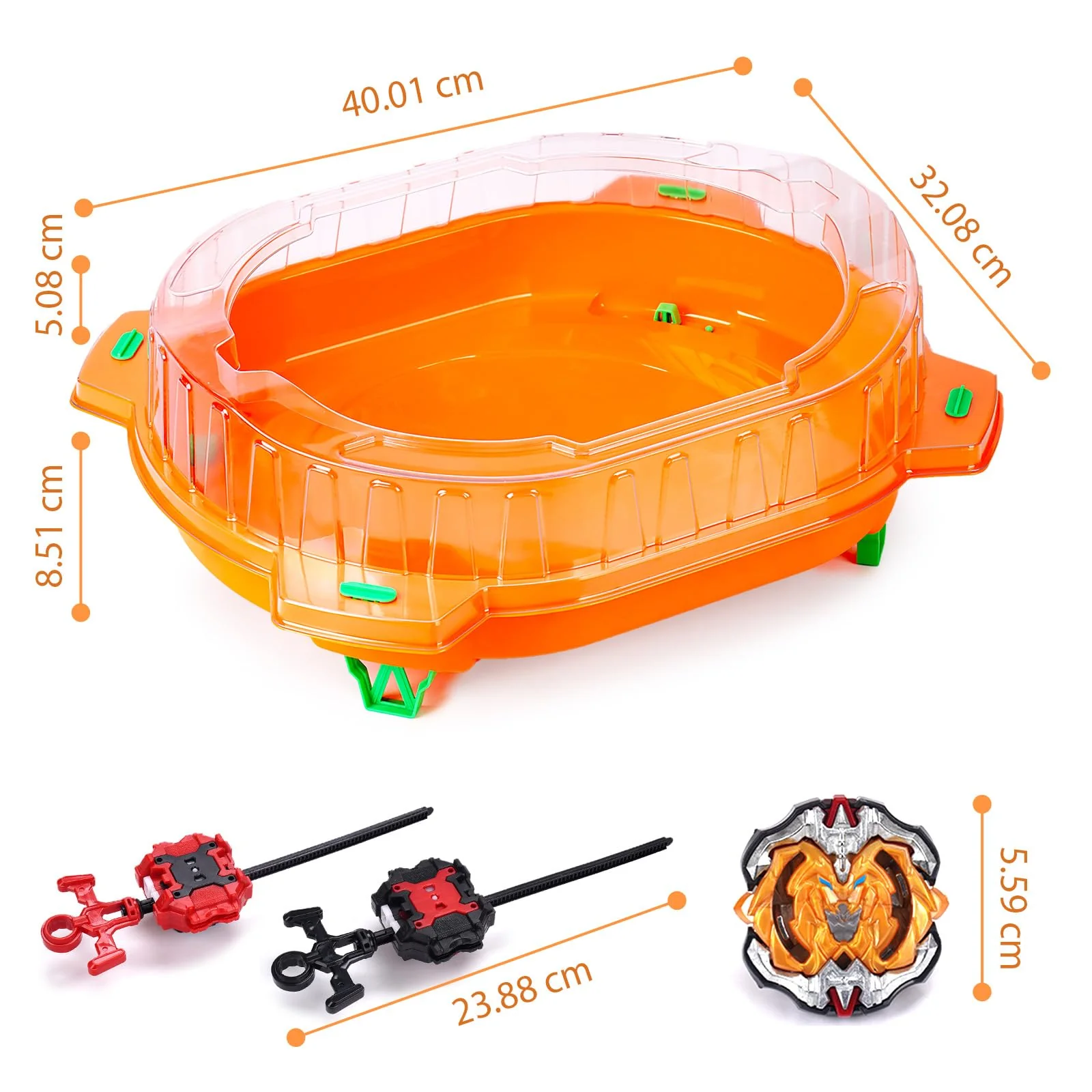 Burst Kreisel Arena Battle Set - 6 Kampfkreisel, 2 Launchers und Stadium, Battle Kampfarena für Kinder ab 6 Jahren, Kampfspielzeug für Jungen (6pcs-Stadium) - Image 3