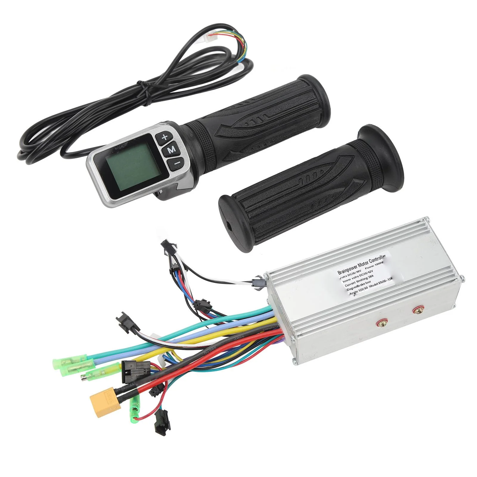 BuyWeek Elektrofahrrad Brushless Motor Controller Kit, 36V 48V 1000W 38A Sinuswelle Controller 124DX Drehgasgriff mit LCD Panel für Elektrofahrräder - Image 4