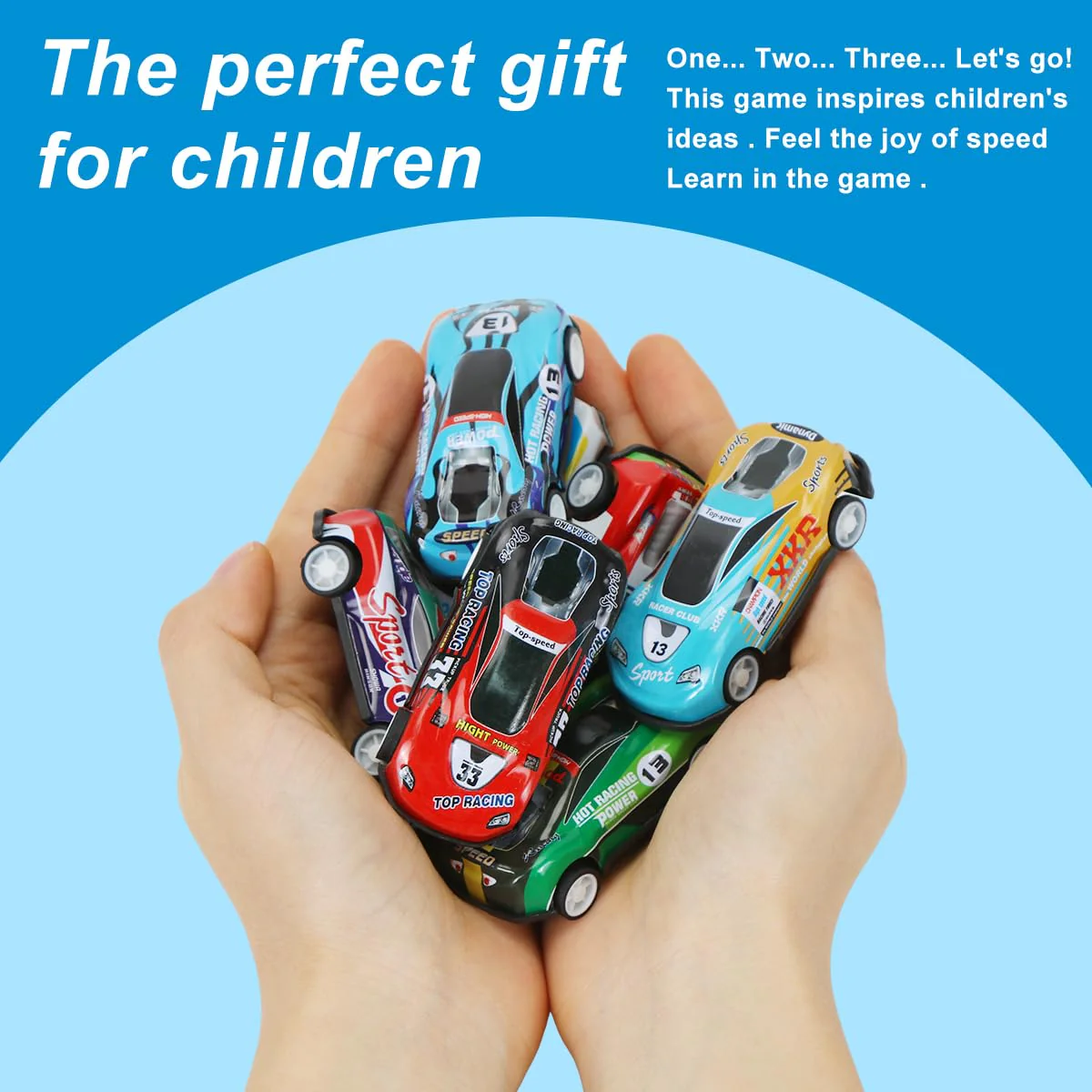 Cadimus Zurückziehen Spielzeugautos，9pcs Mini Auto Set Rennauto,Metall Aufziehauto ab 1 2 3 4 Jahre,Mini Pull Back Rennfahrzeuge,Rennspielzeug zum Zurückziehen für Jungen und Mädchen（zufällig） - Image 4