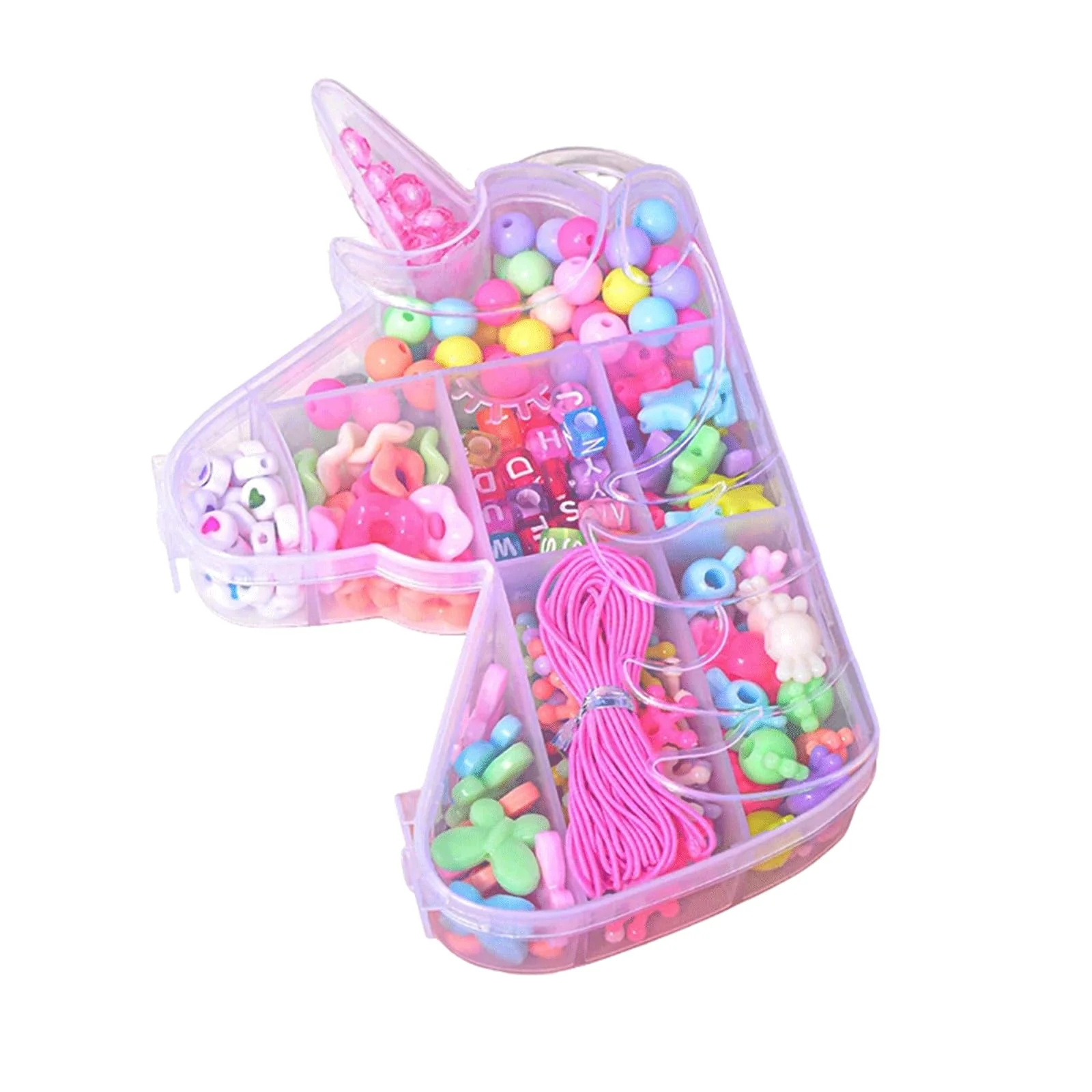 Canollo Armbänder Selber Machen, 210 Stück Bunte Perlen Set, Perlen zum Auffädeln Kinder Schmuck, Bastelset Kinder ab 6 Jahr DIY Perlen zum Auffädeln, DIY Bracelet Making Basteln für Mädchen
