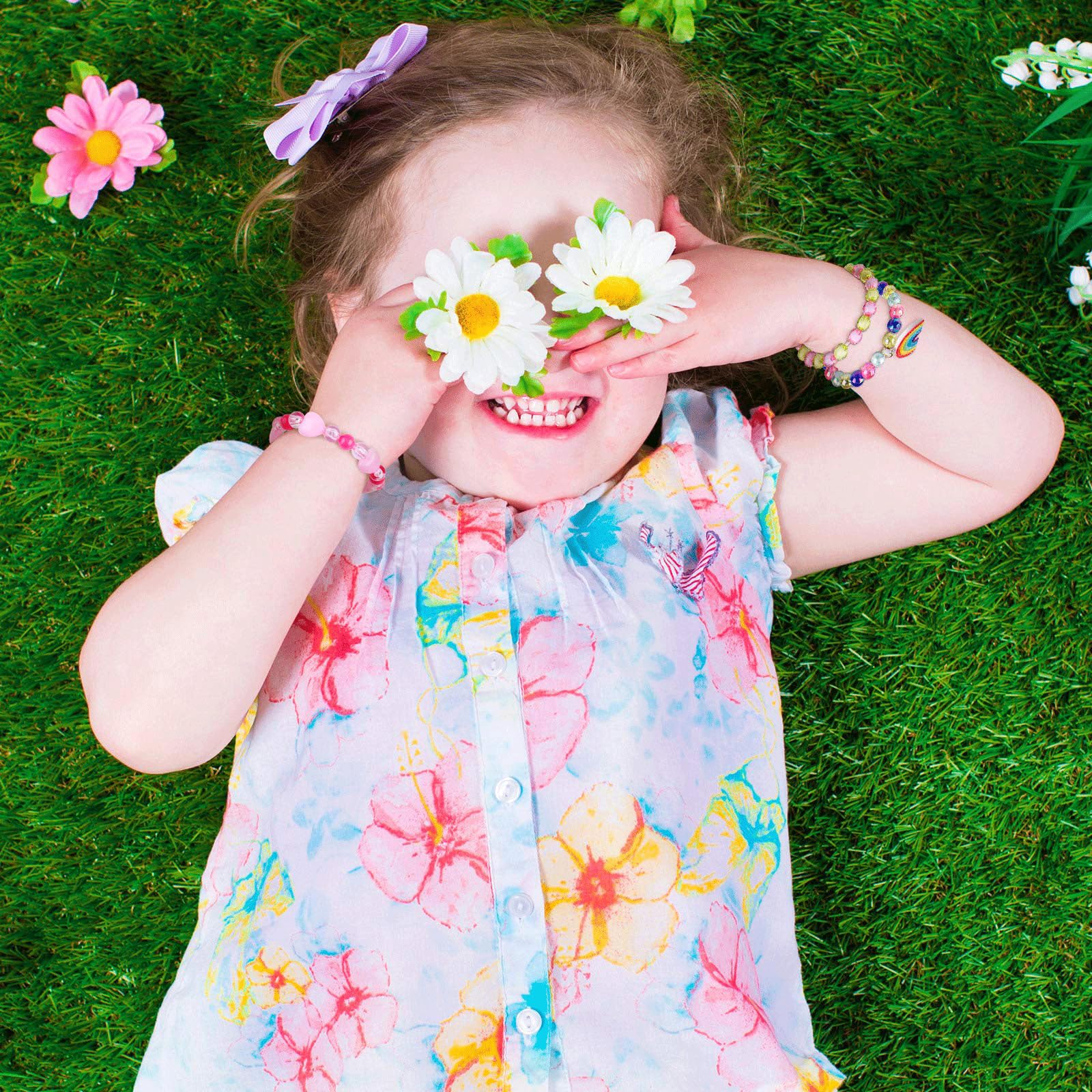 Canollo Armbänder Selber Machen, 210 Stück Bunte Perlen Set, Perlen zum Auffädeln Kinder Schmuck, Bastelset Kinder ab 6 Jahr DIY Perlen zum Auffädeln, DIY Bracelet Making Basteln für Mädchen - Image 3