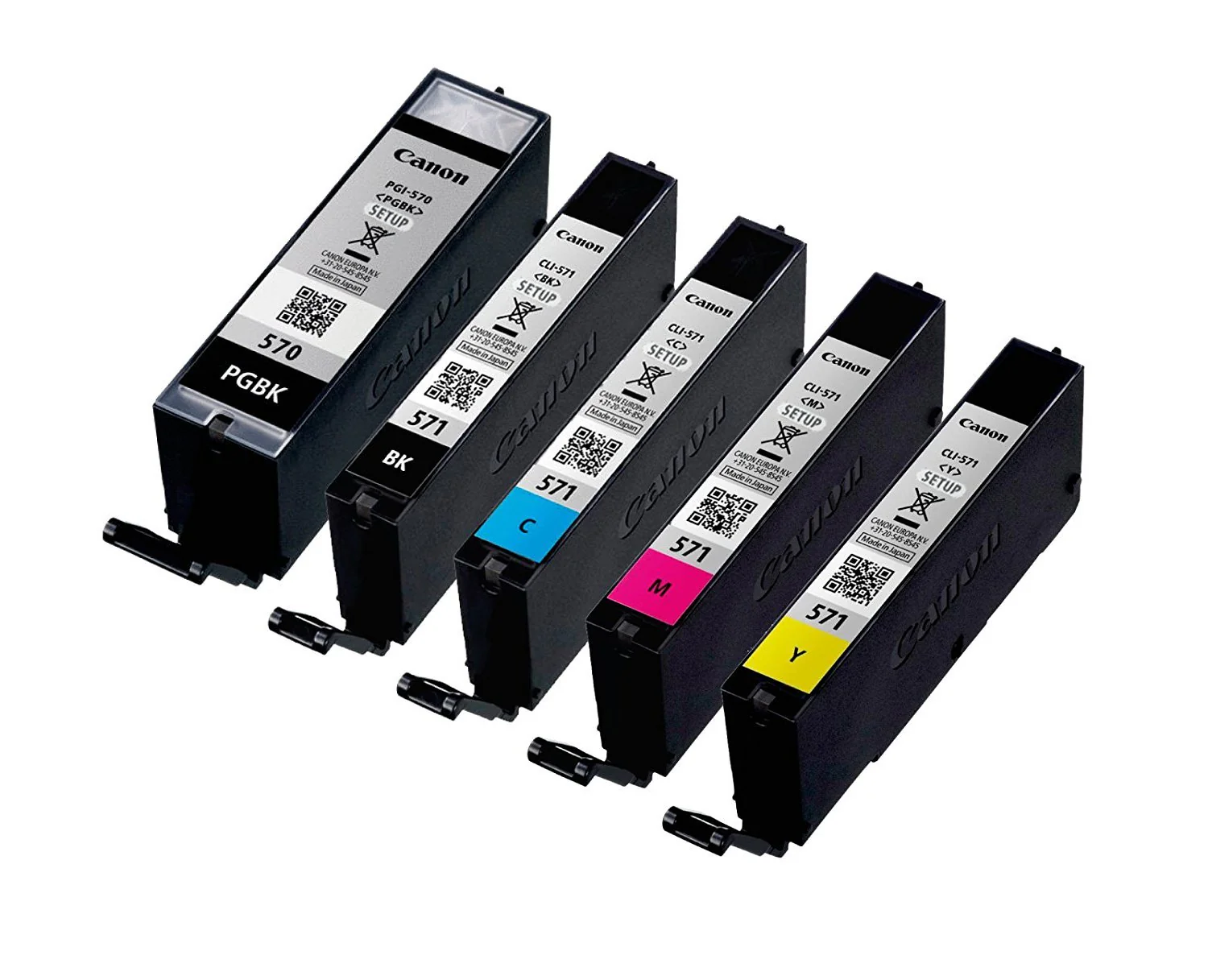 Canon 0372C004 Tintenpatrone, Schwarz/Cyan/Magenta/Gelb, 5 Stück - Image 2