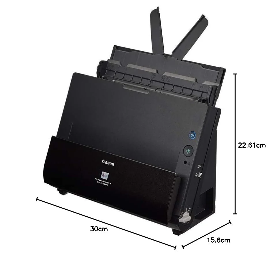 Canon DR-C225 II - imageFORMULA Dokumentenscanner (Duplex, Einzug, Farbe, 600dpi, 25 Seiten/Min, PDF OCR, kompakt, schwarz) - Image 2