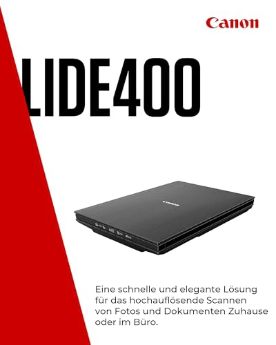 Canon Lide 400 Scanner (A4-Flachbett, CIS Sensor, 4,800 x 4,800 DPI, USB-Stromversorgung, 5 Scan-Buttons, Halter für senkrechte Aufstellung) schwarz - Image 17