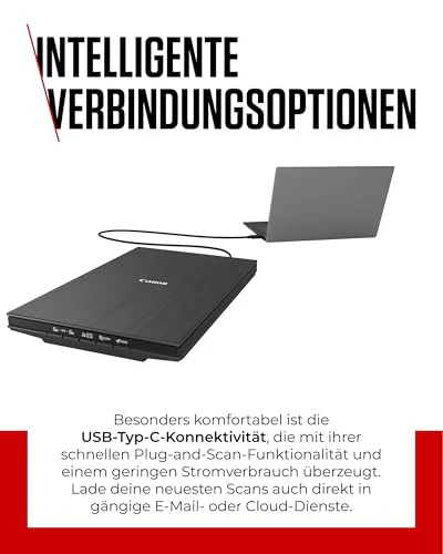 Canon Lide 400 Scanner (A4-Flachbett, CIS Sensor, 4,800 x 4,800 DPI, USB-Stromversorgung, 5 Scan-Buttons, Halter für senkrechte Aufstellung) schwarz - Image 20