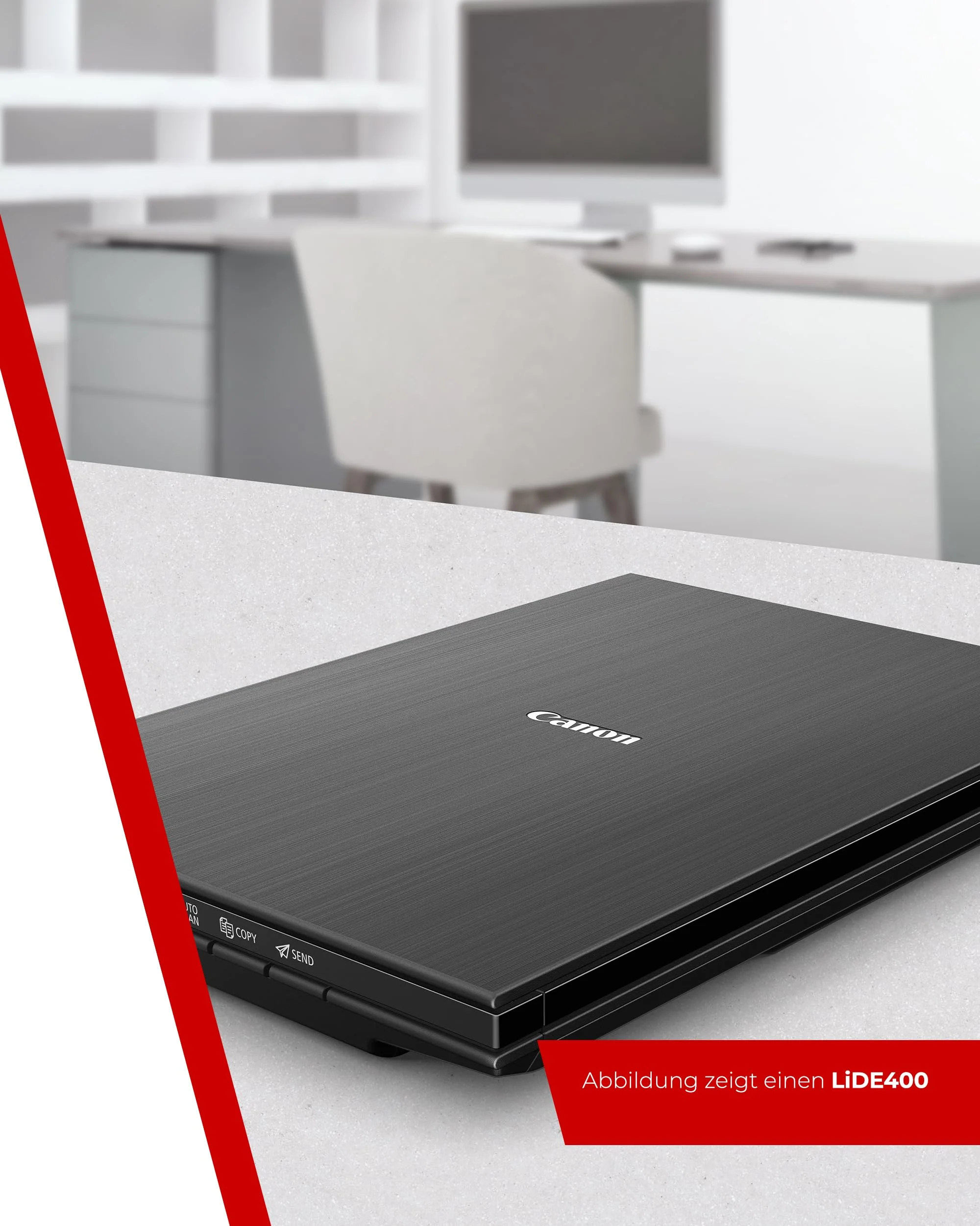 Canon Lide 400 Scanner (A4-Flachbett, CIS Sensor, 4,800 x 4,800 DPI, USB-Stromversorgung, 5 Scan-Buttons, Halter für senkrechte Aufstellung) schwarz - Image 21