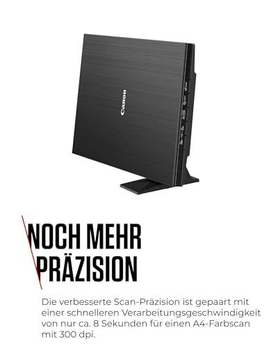 Canon Lide 400 Scanner (A4-Flachbett, CIS Sensor, 4,800 x 4,800 DPI, USB-Stromversorgung, 5 Scan-Buttons, Halter für senkrechte Aufstellung) schwarz - Image 4